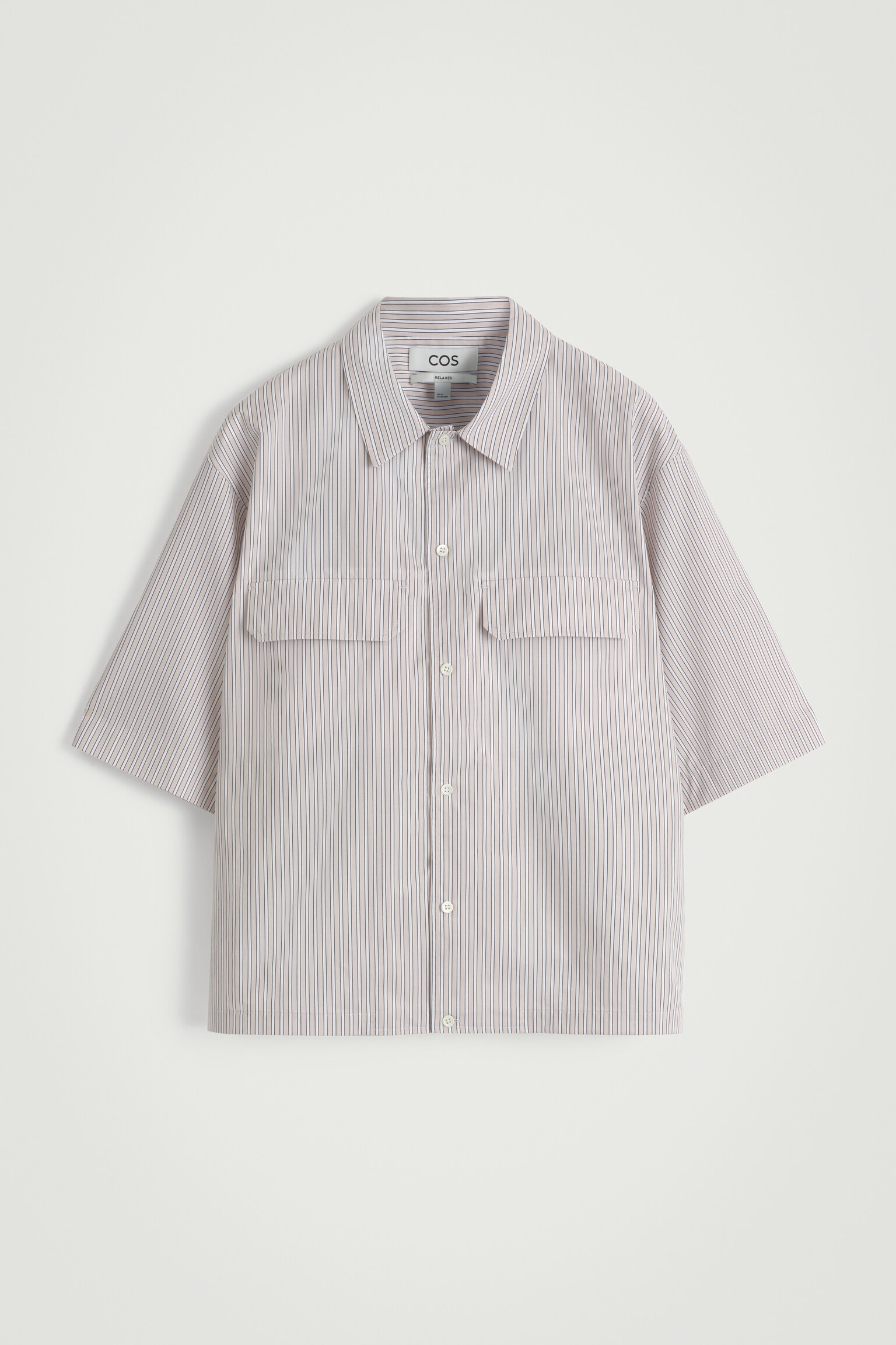 CAMISA FUNCIONAL BOLSILLO CON SOLAPA RELAXED FIT - TOPO/ROSA/RAYAS - 2