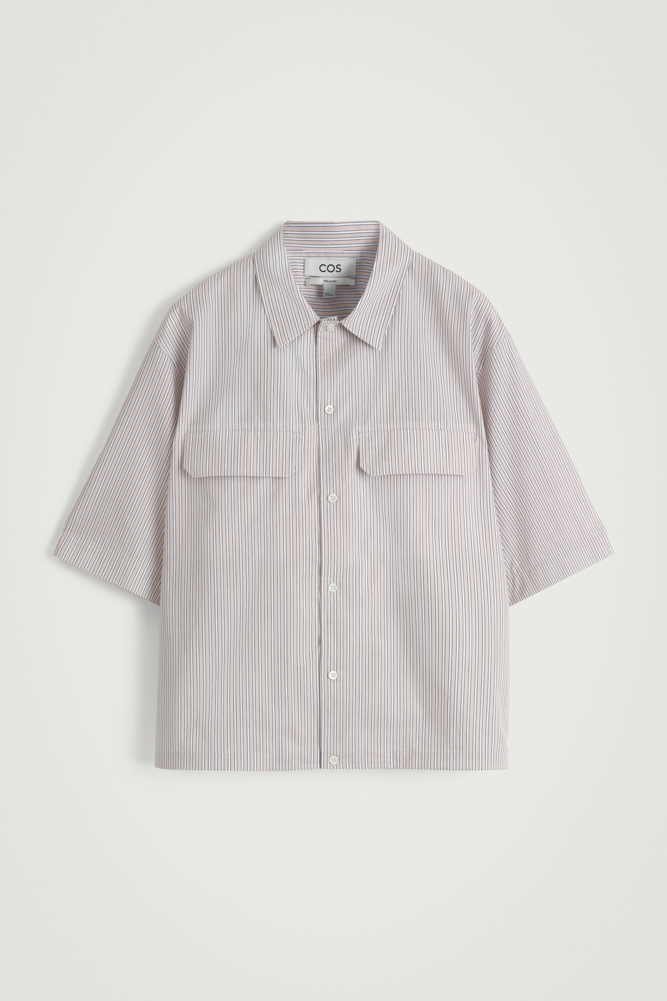 Ingrandisci l'immagine: RELAXED FLAP-POCKET UTILITY SHIRT - MOLE / PINK / STRIPED - UOMO | H&M CH 7