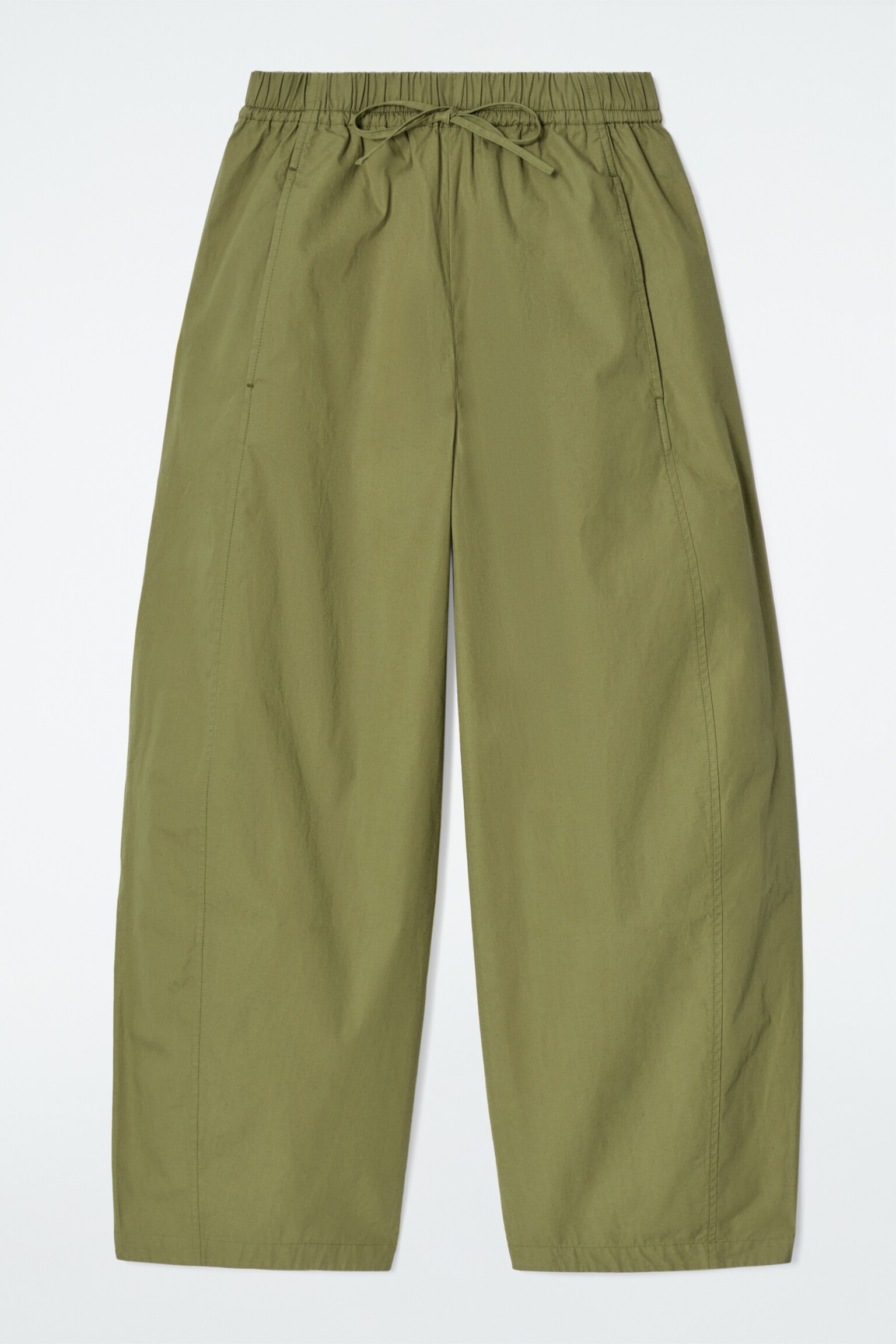 ELASTISCHE BARREL-LEG BROEK - Kaki/MARINEBLAUW - 2