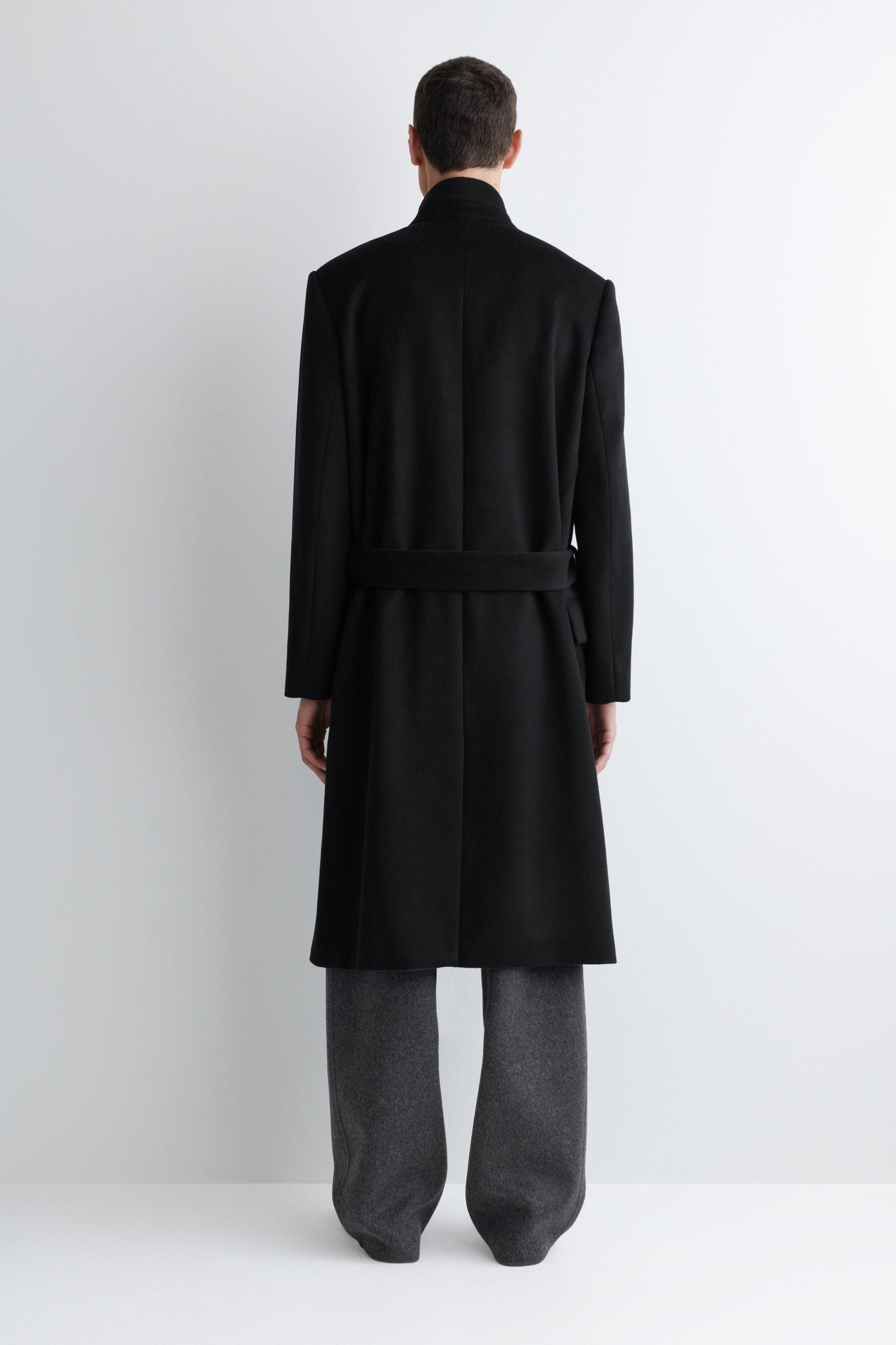 TAILORED WOOL LONG COAT - BLACK | COS US
