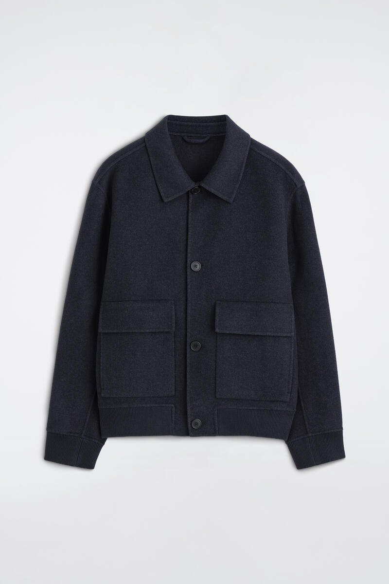 Double-Faced Wool-Blend Bomber Jacket