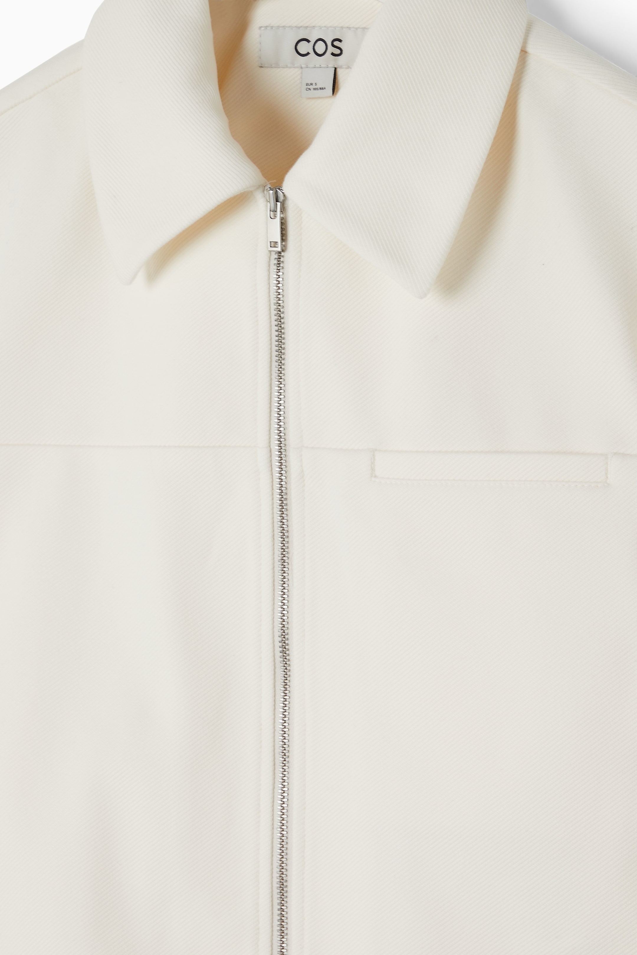Ingrandisci l'immagine: CROPPED TWILL ZIP-UP JACKET - OFF-WHITE - DONNA | H&M CH 2