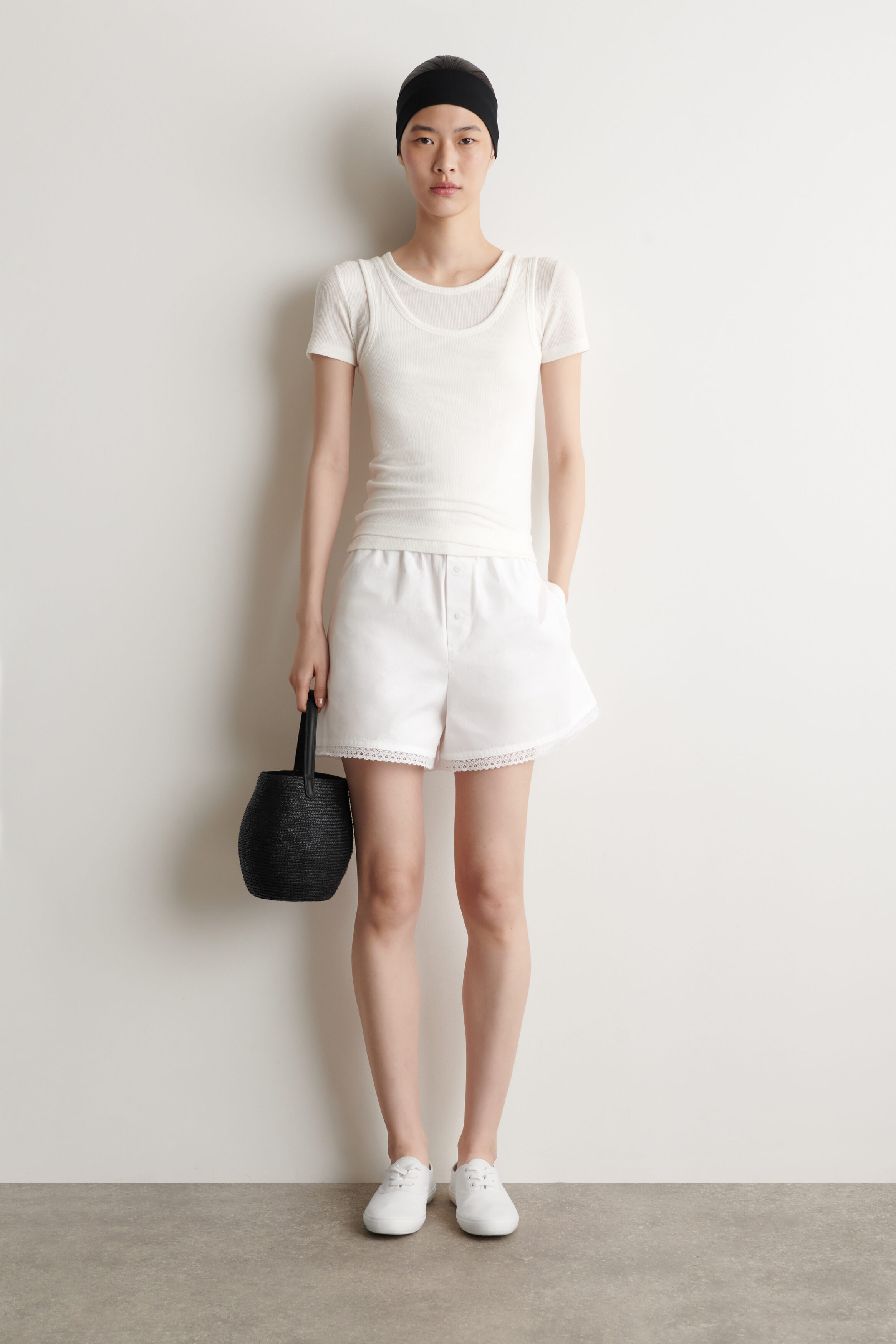 LAYERED RIBBED-JERSEY T-SHIRT - thumbnail 2