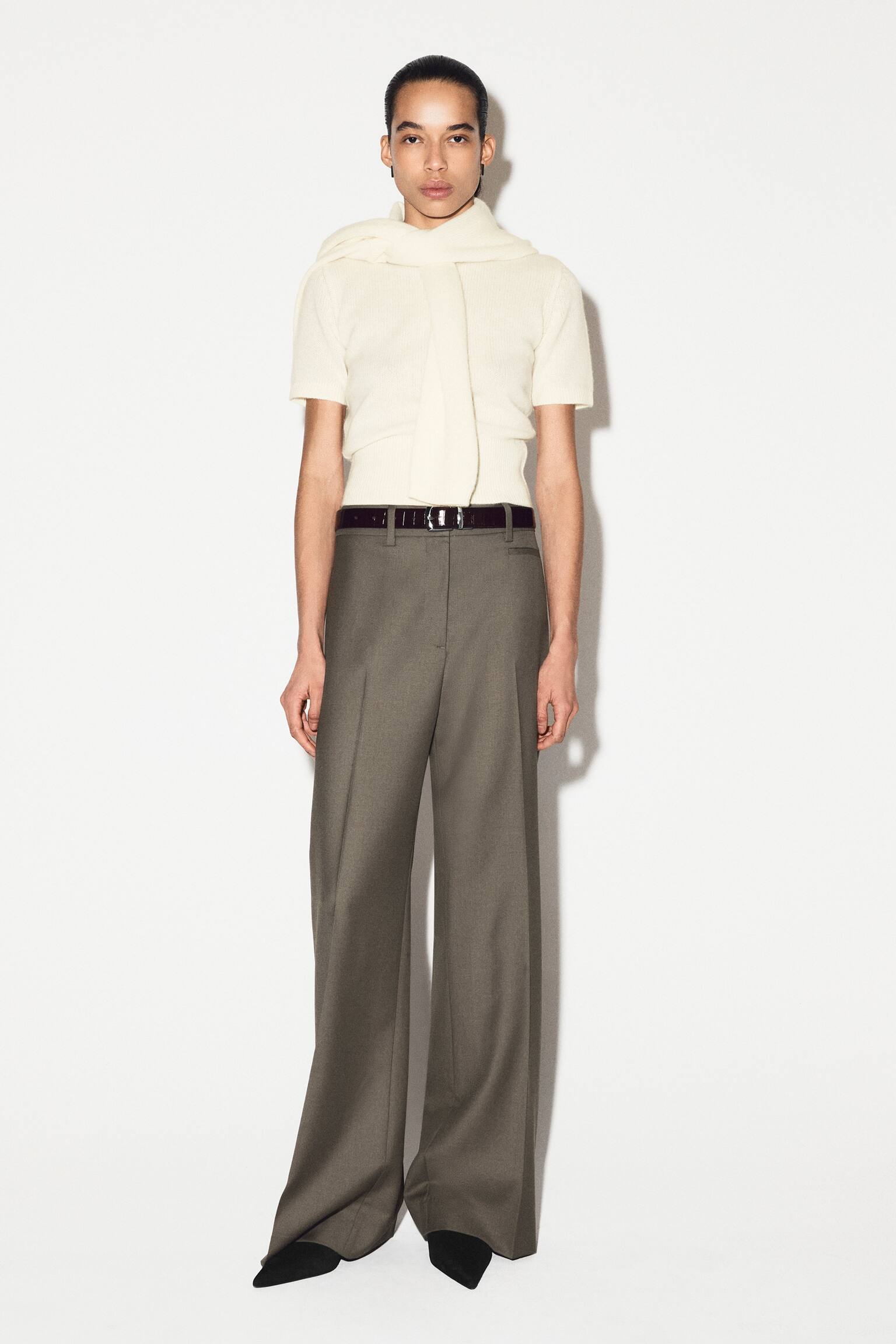 T-SHIRT IN CASHMERE - CREMA - 4