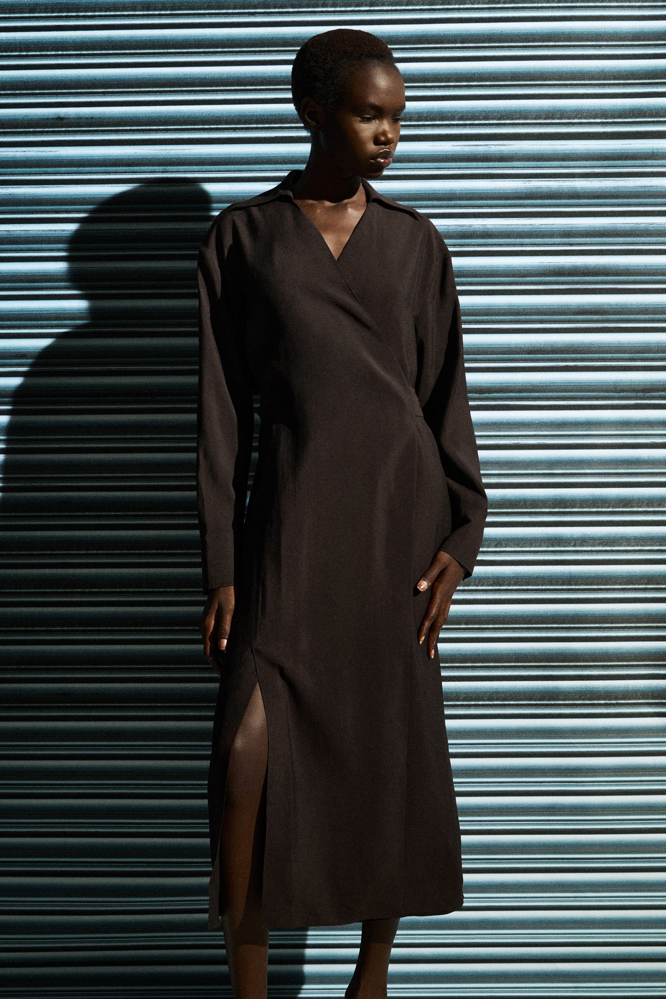MODAL MIDI WRAP DRESS