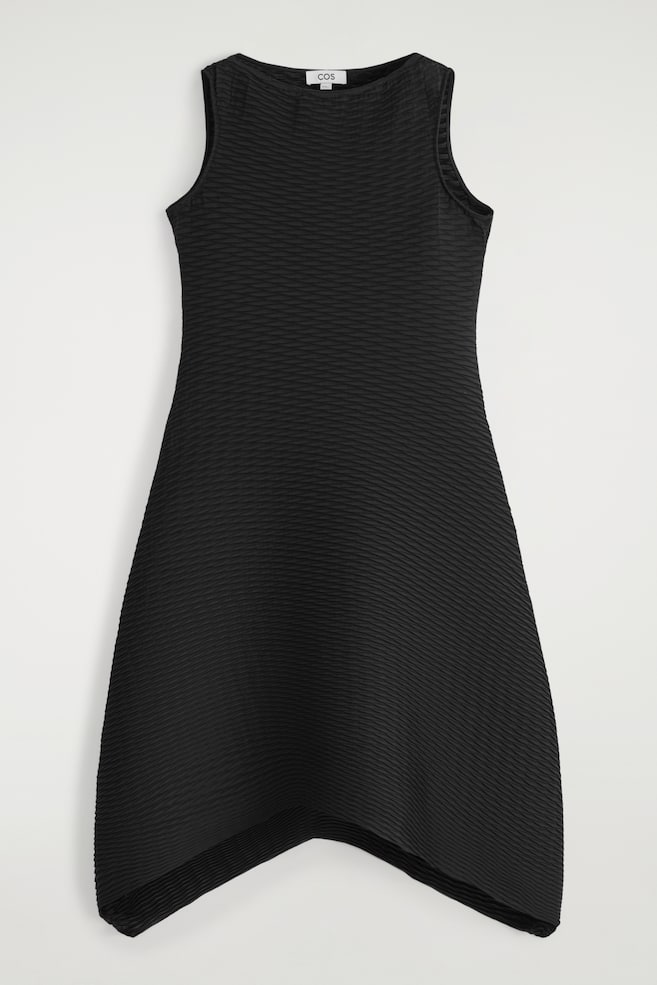 ROBE MIDI PLISSÉE VOLUMINEUSE - NOIR/CHARBON - 1