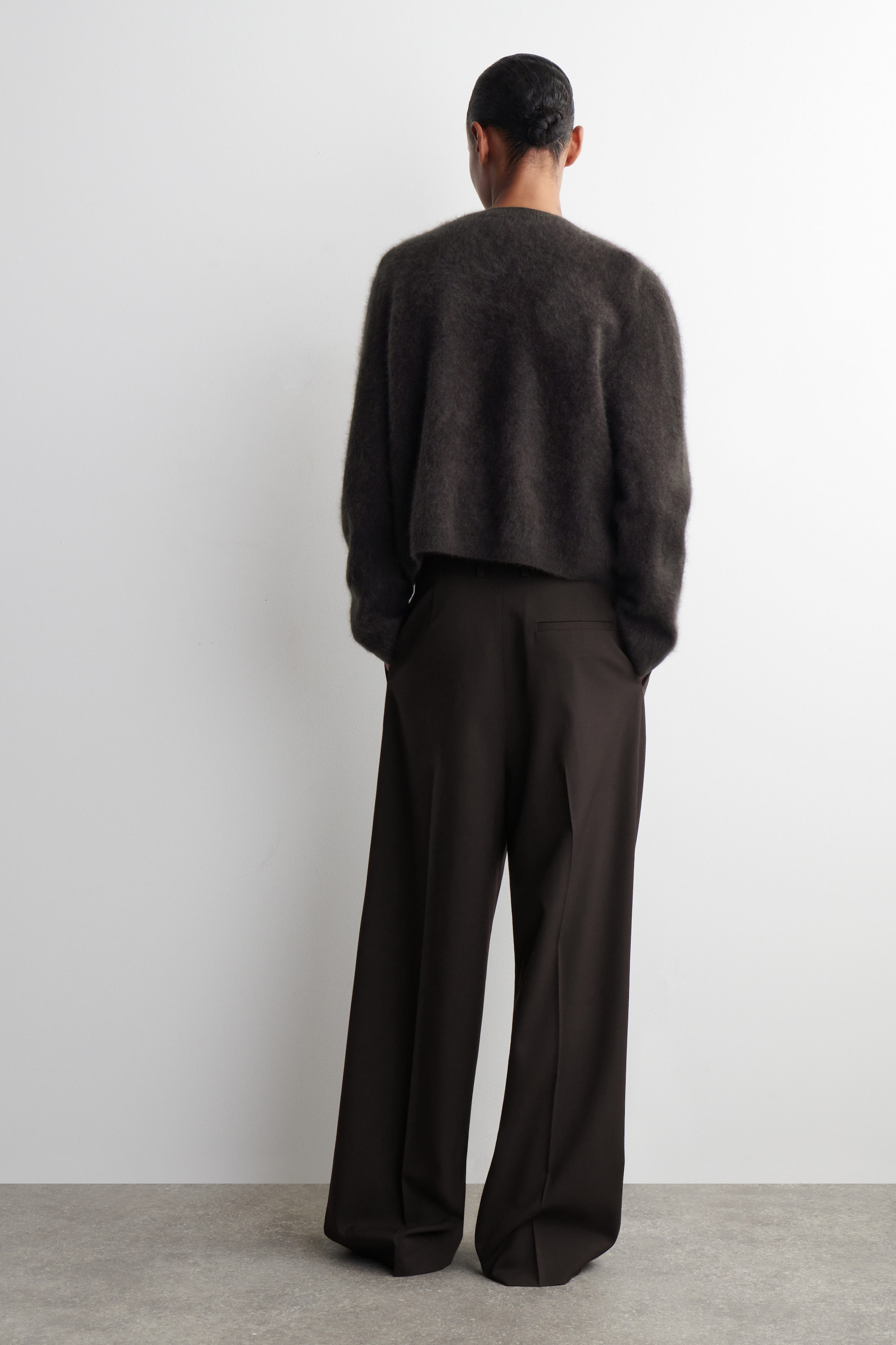 BRUSHED-CASHMERE CARDIGAN