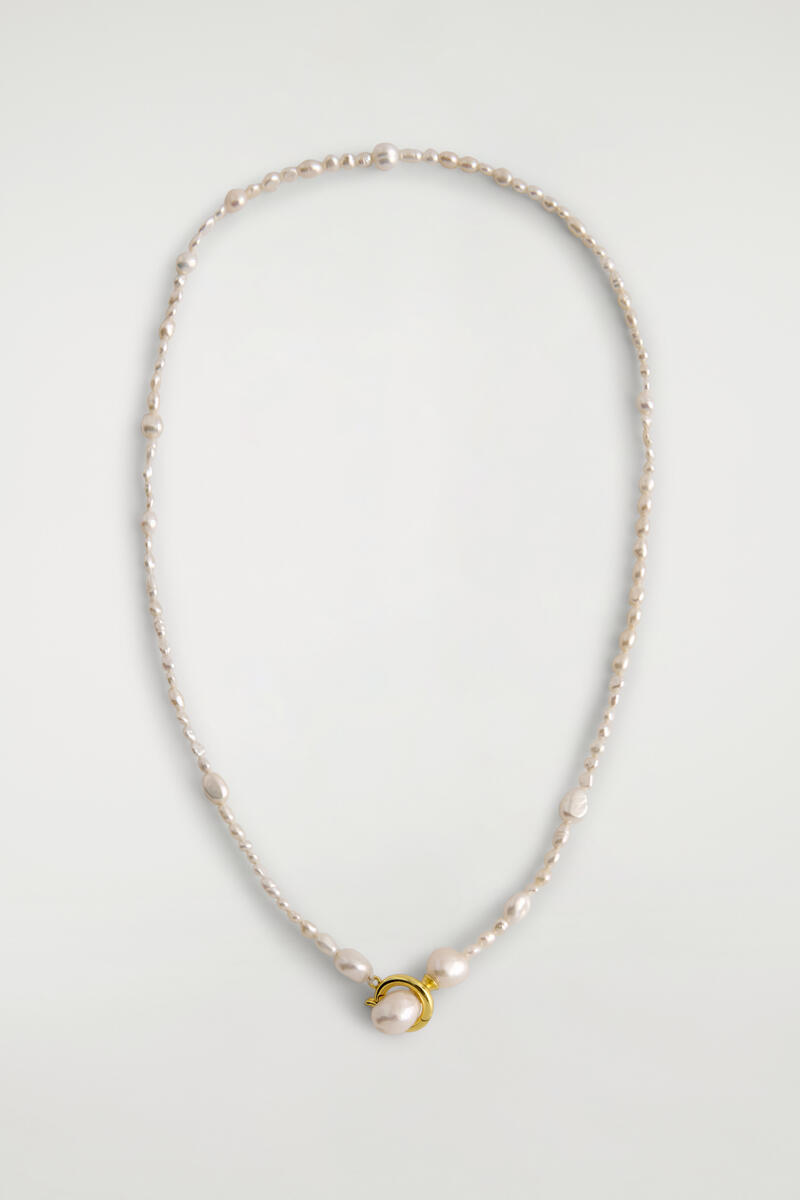 COS Irregular Freshwater Pearl Necklace White Women's