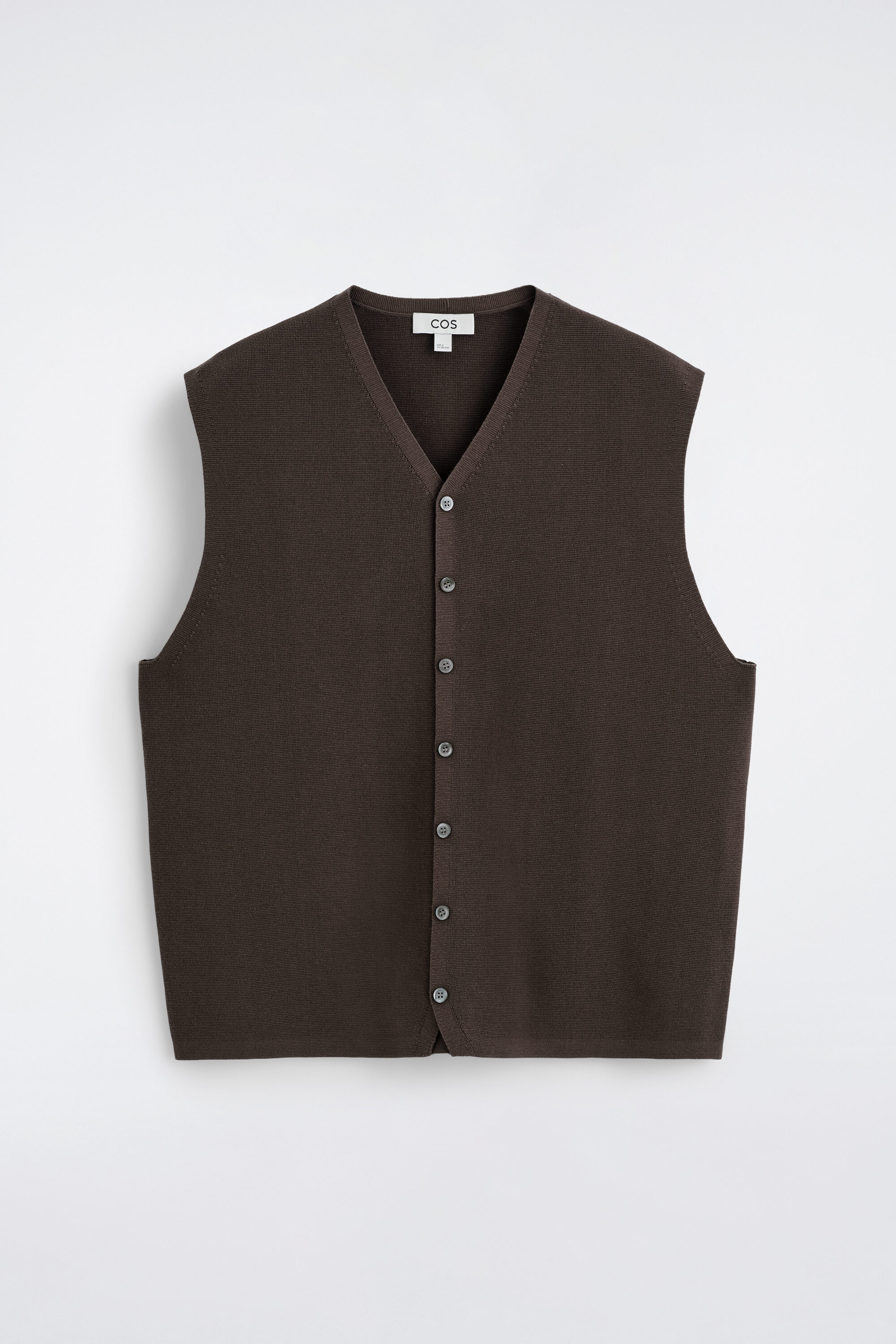 MILANO-KNIT VEST - BROWN | COS US