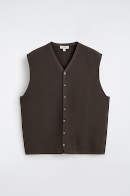 MILANO-KNIT WAISTCOAT — BROWN 7