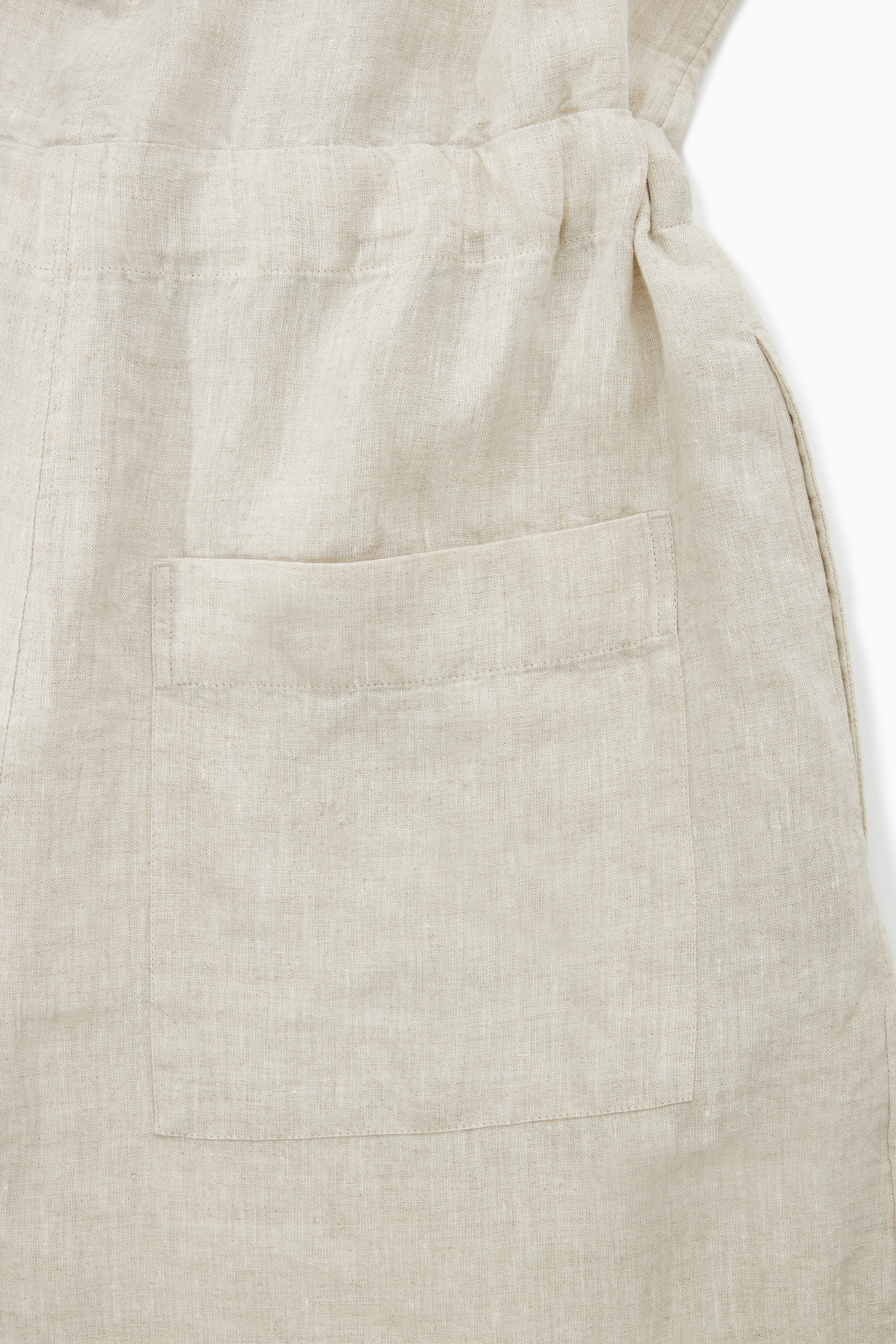 DRAWSTRING-WAIST LINEN JUMPSUIT - BEIGE | COS
