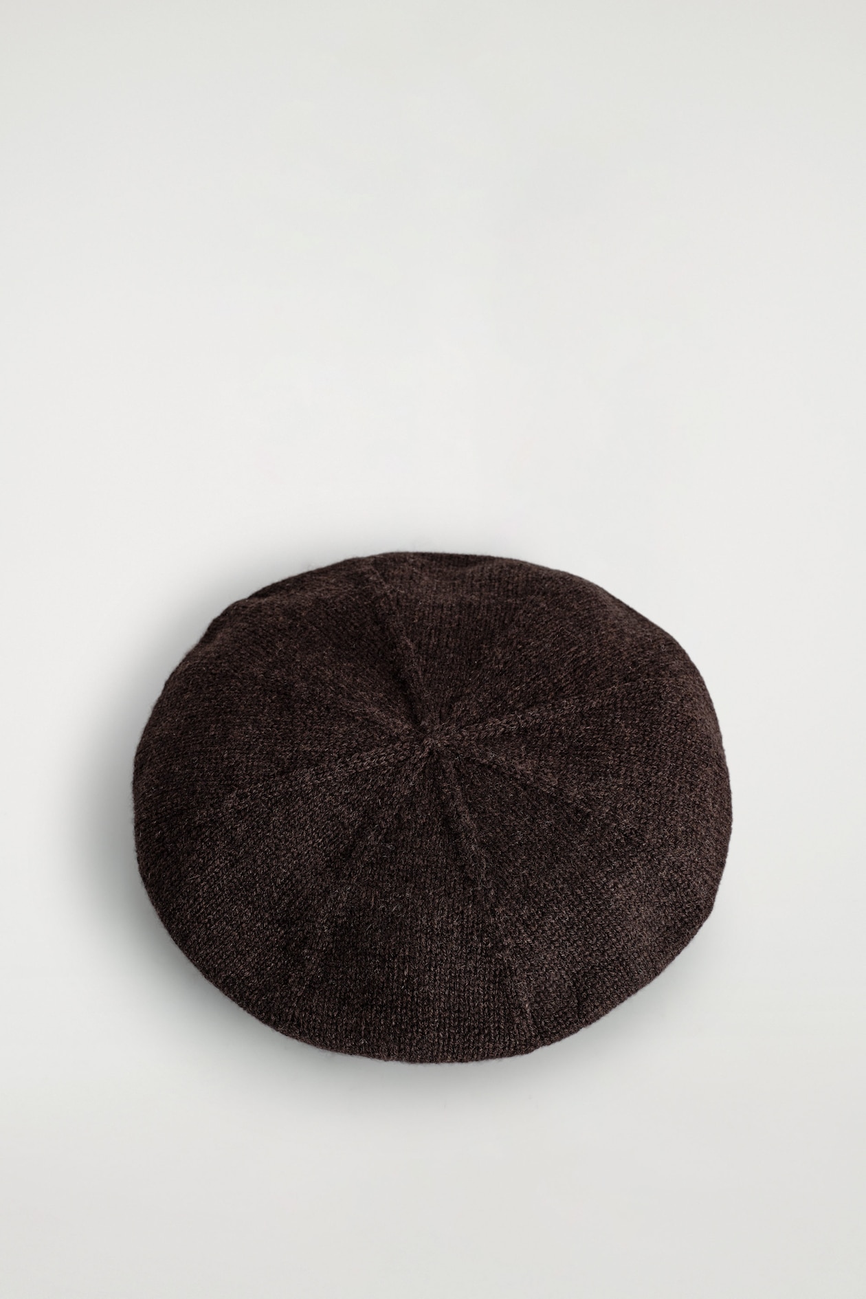 WOOL-YAK BERET — DARK BROWN