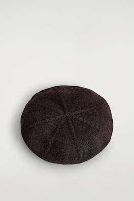 WOOL-YAK BERET — DARK BROWN 3