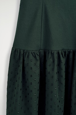POLKA-DOT SCULPTED DROPPED-WAIST DRESS — GREEN / POLKA DOT 6