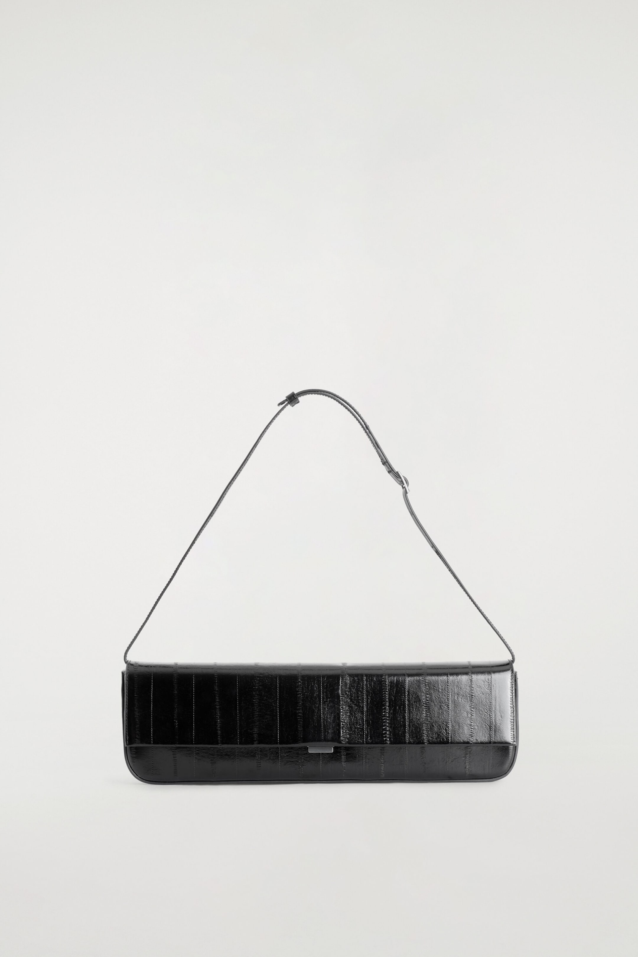 PARQUET CLUTCH BAG - EEL-EFFECT LEATHER