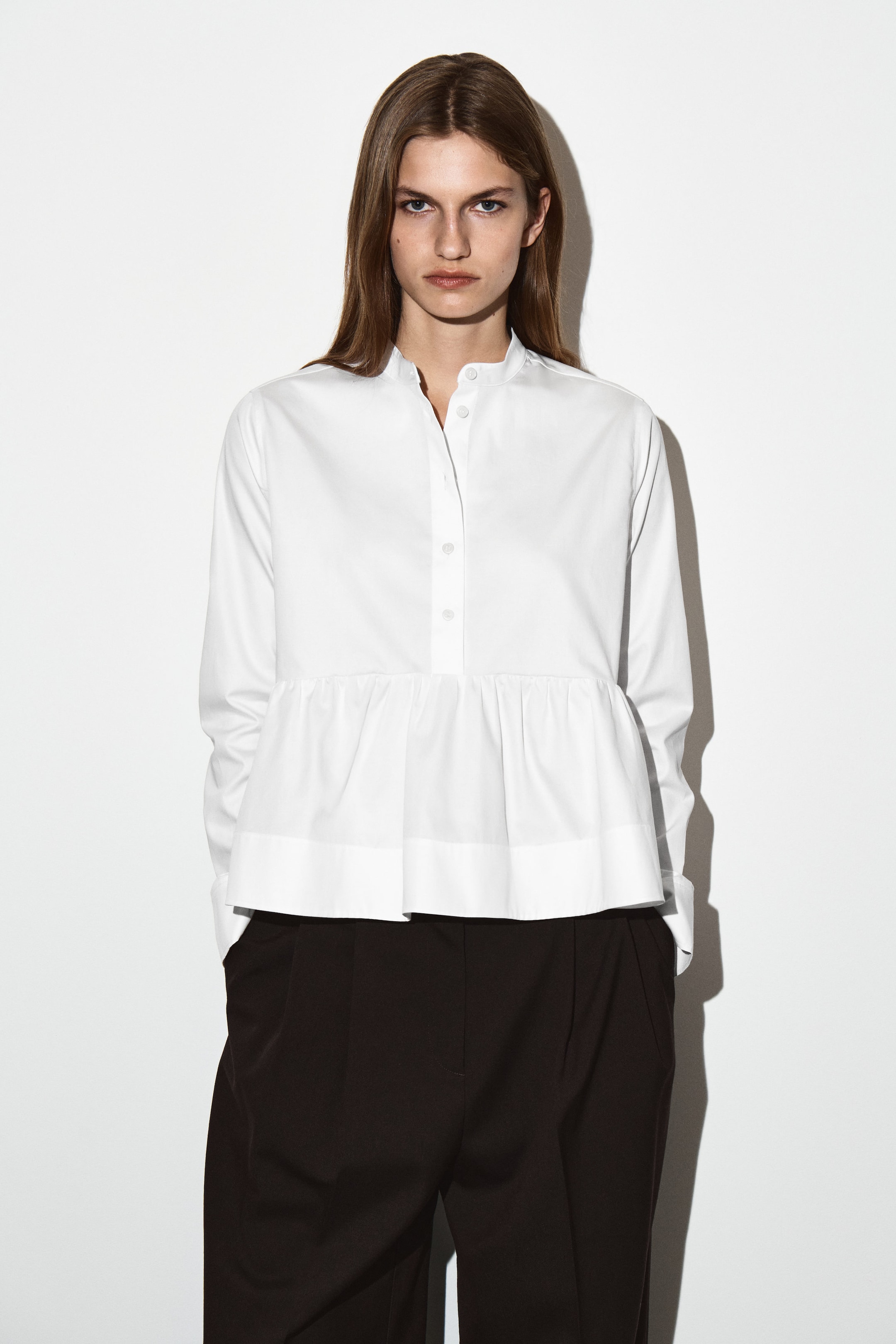 PEPLUM COTTON SHIRT