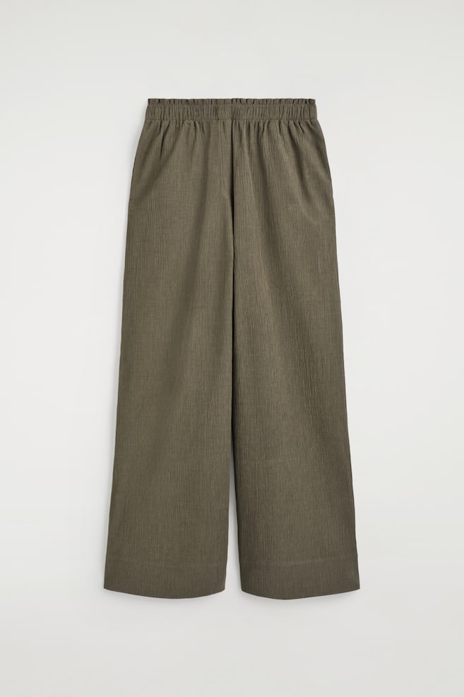 JERSEYHOSE IN KNITTEROPTIK MIT WEITEM BEIN - HELLBRAUN/SCHWARZ - 1