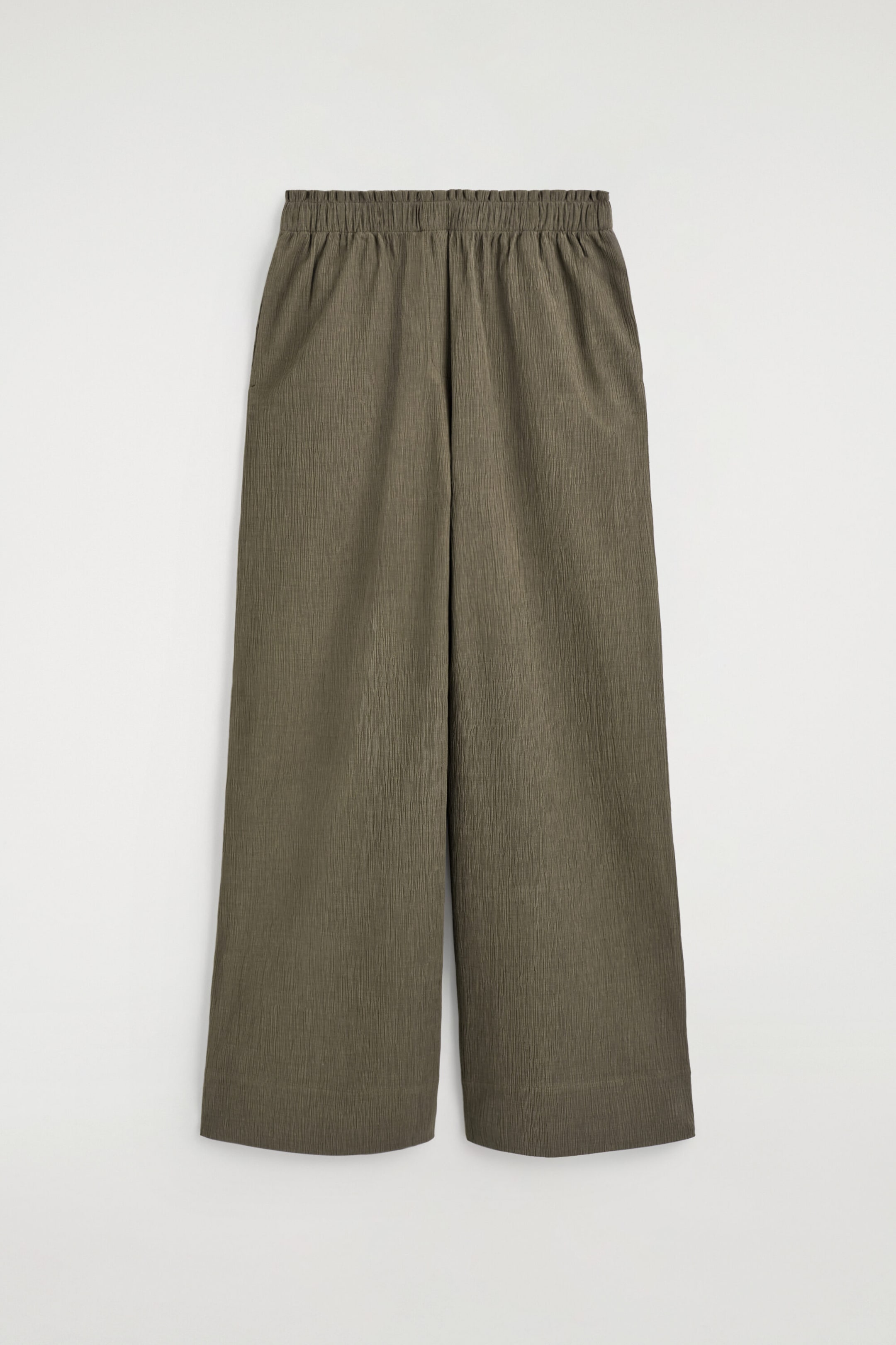 CRINKLED-JERSEY WIDE-LEG PANTS
