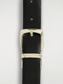 REVERSIBLE LEATHER BELT — SNAKESKIN EFFECT / BLACK 4