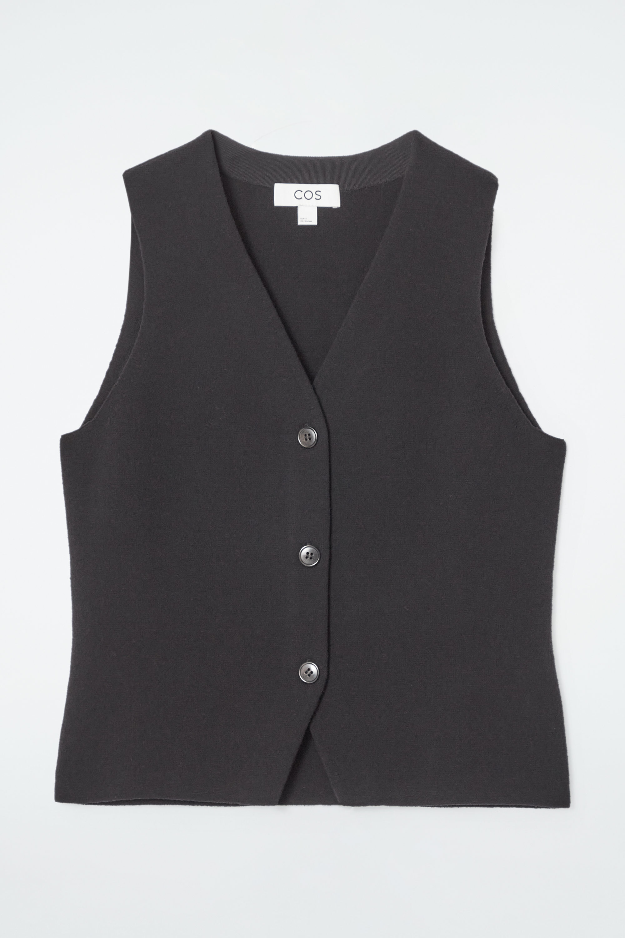 KNITTED VEST - BLACK | COS