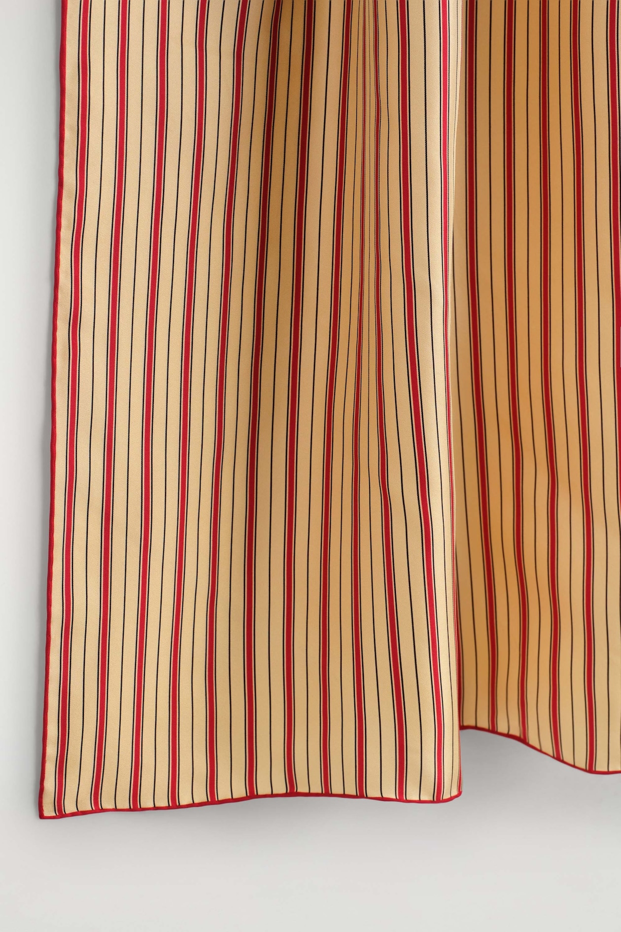 STRIPED SILK SCARF — RED / YELLOW / STRIPED