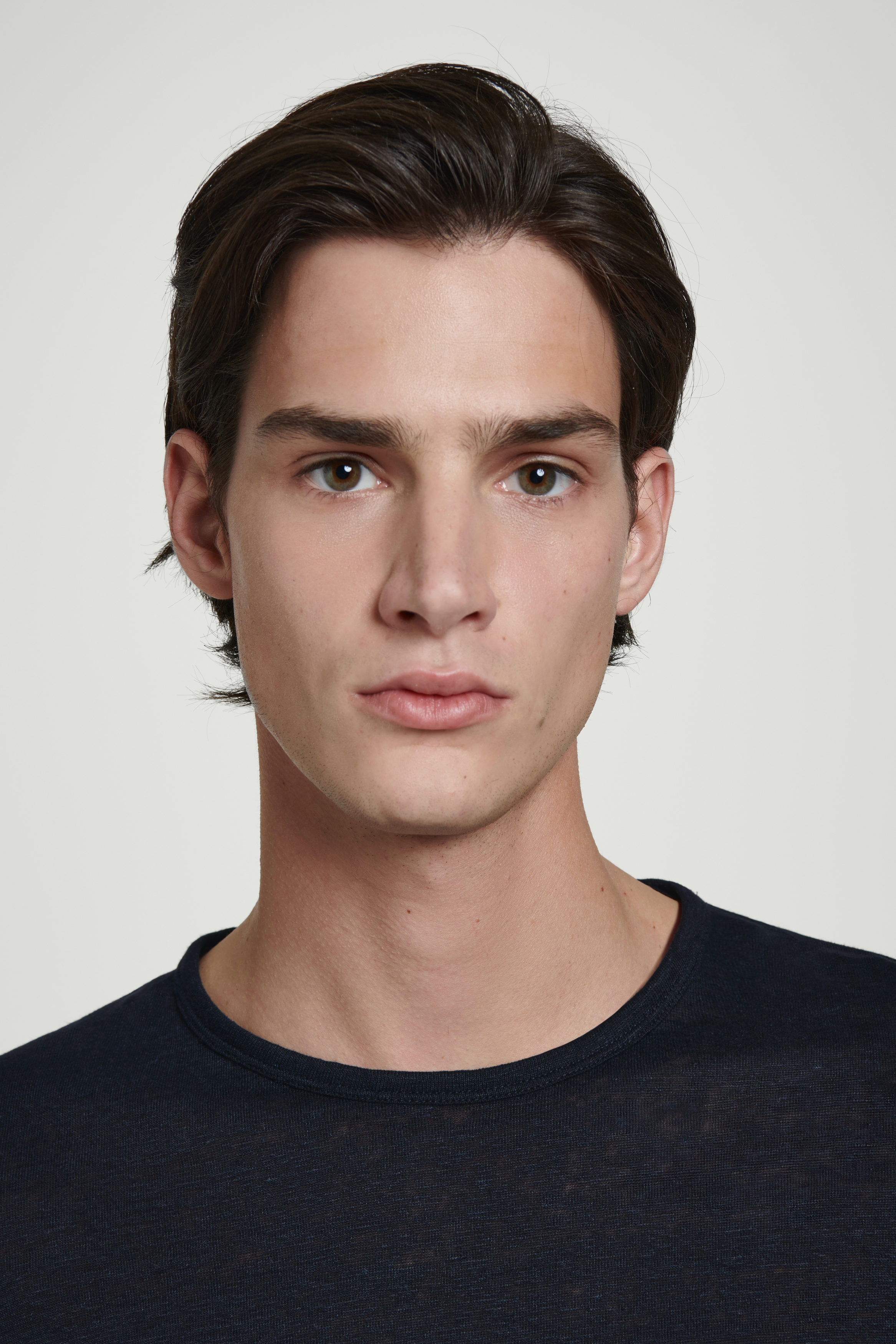 LINEN T-SHIRT - NAVY | COS