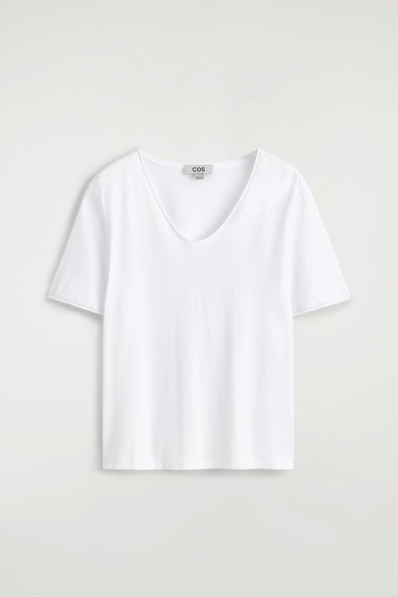 U-Neck Lightweight Cotton T-Shirt