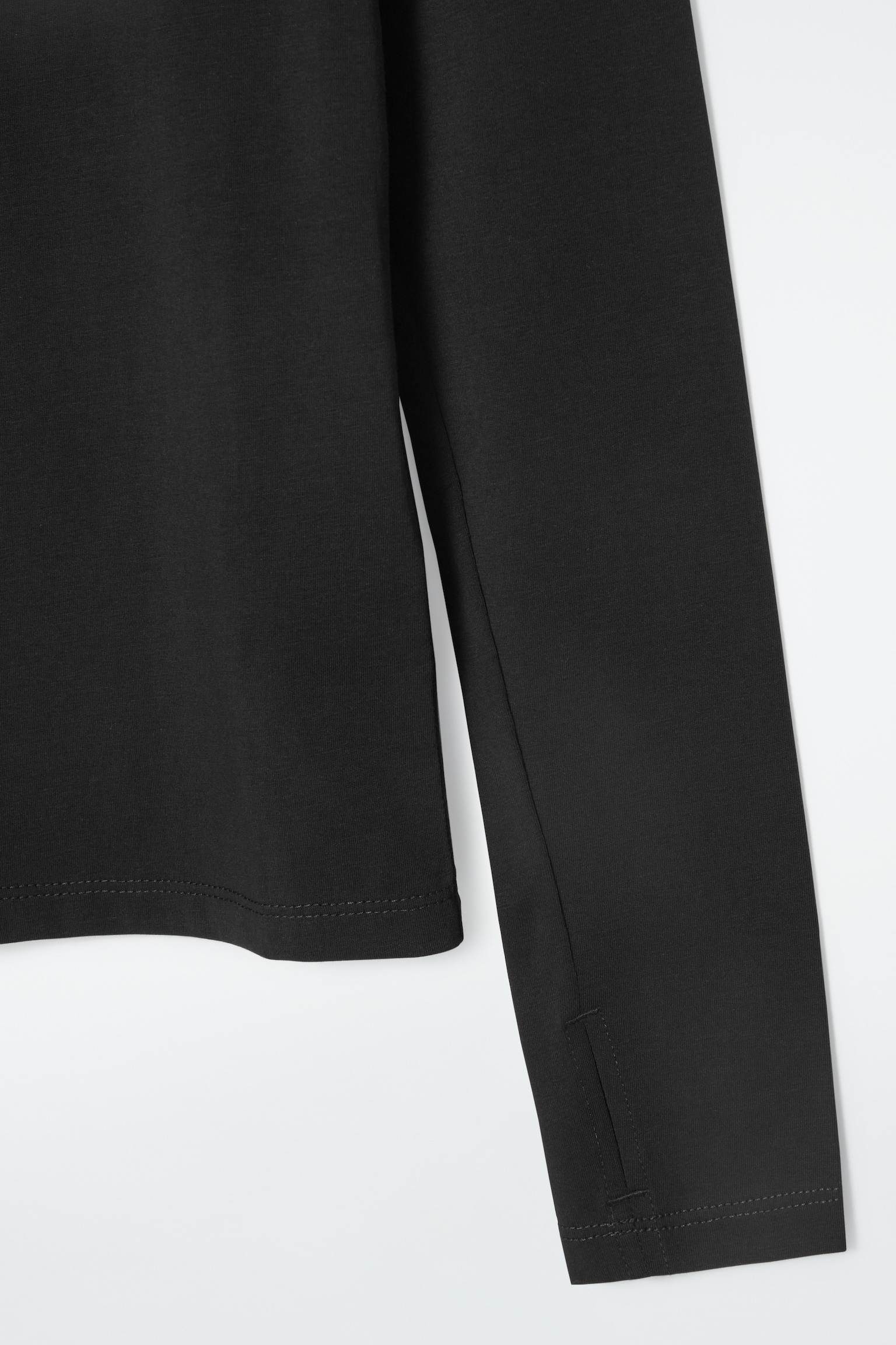 SLIM LIGHTWEIGHT LONG-SLEEVED TOP - BLACK/DARK RED/GREY MÉLANGE/DARK GREEN/WHITE/BROWN / STRIPED - 5