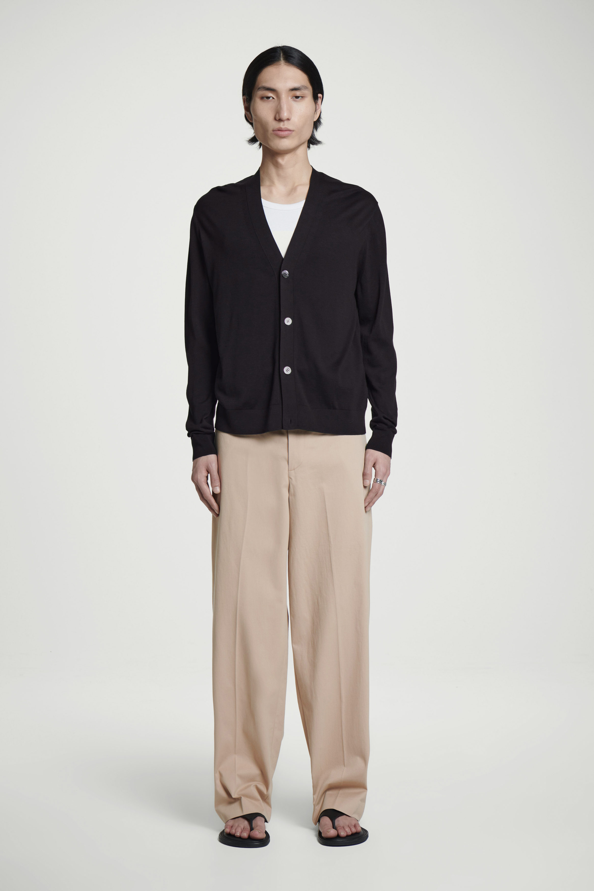 RELAXED STRAIGHT-LEG CHINOS - BEIGE | COS