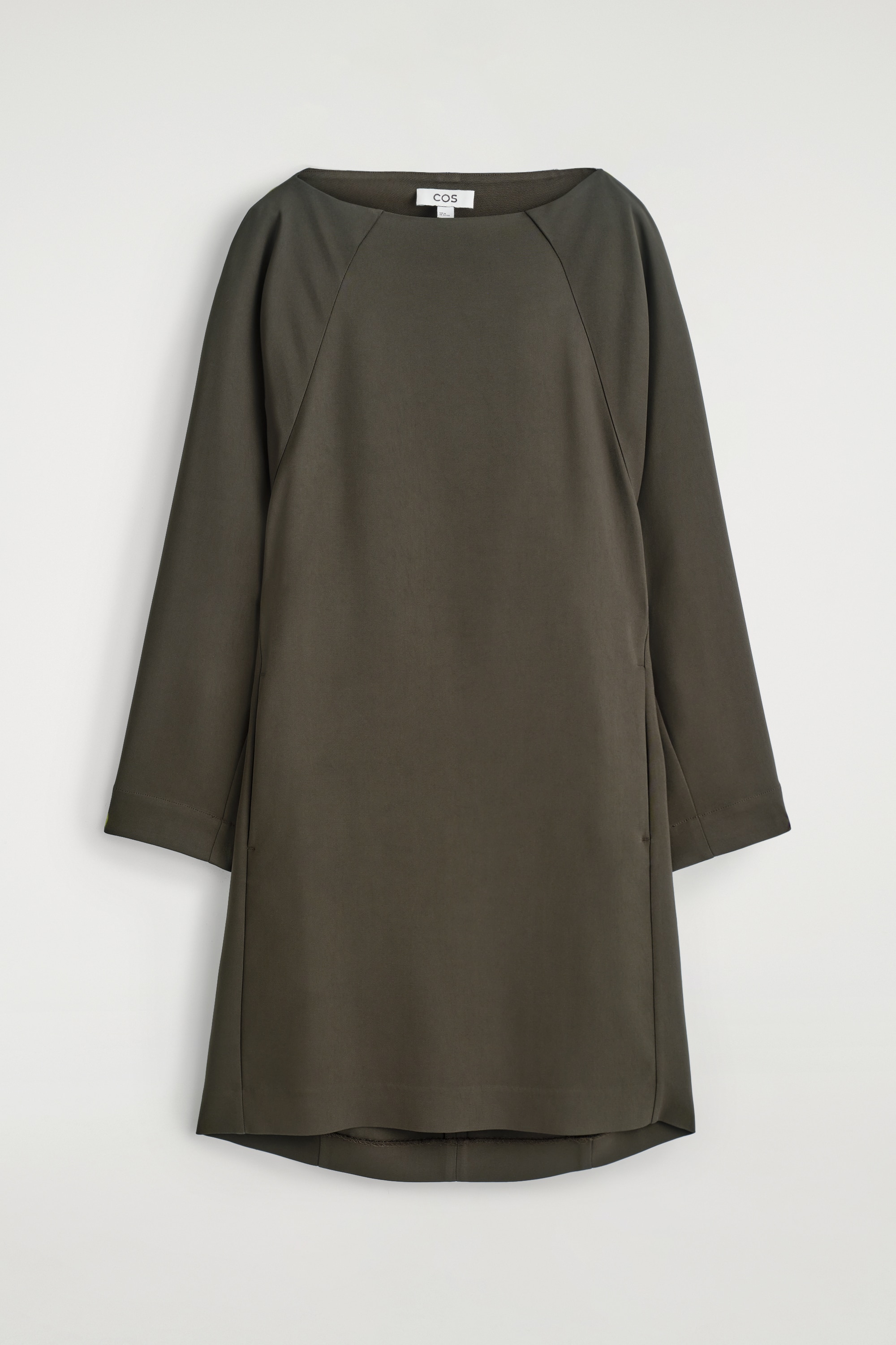 SKULPTURAL MINIKLÄNNING - BRUN