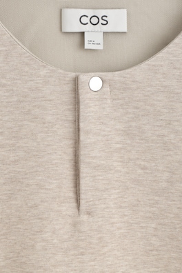 RELAXED SCUBA HENLEY TOP — BEIGE MÉLANGE 7
