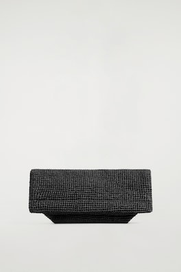 FOLDED CLUTCH BAG - STRAW — BLACK 6