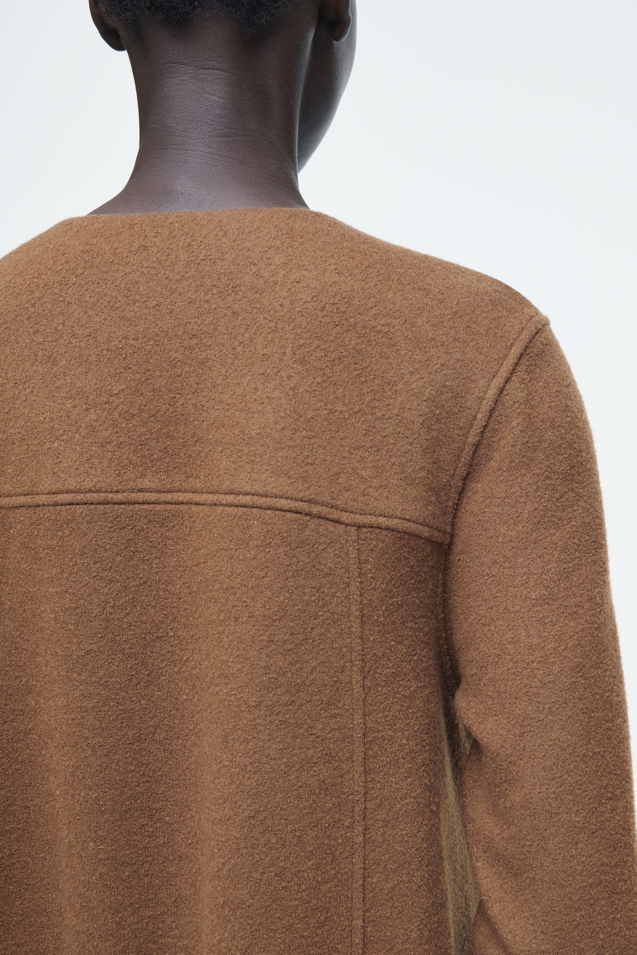 A-LINE BOILED-WOOL MINI DRESS