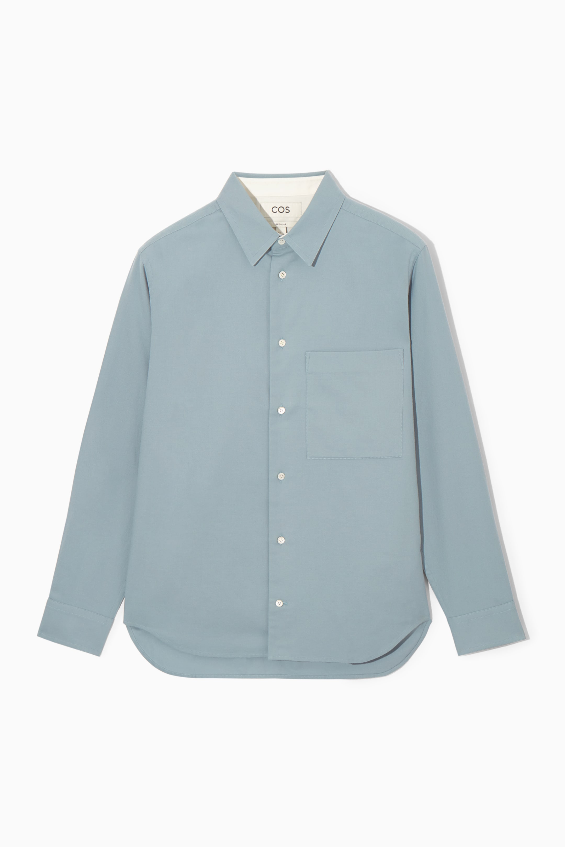 Grösseres Bild ansehen: HEMD AUS GEBÜRSTETER BAUMWOLLE - HELLBLAU - HERREN | H&M CH 1