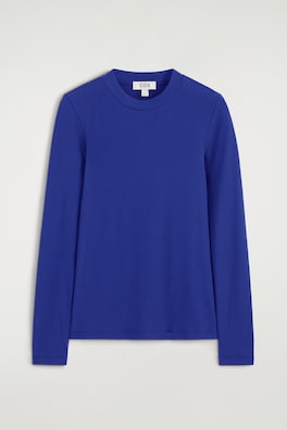 LÅNGÄRMAD T-SHIRT I CRÊPEJERSEY