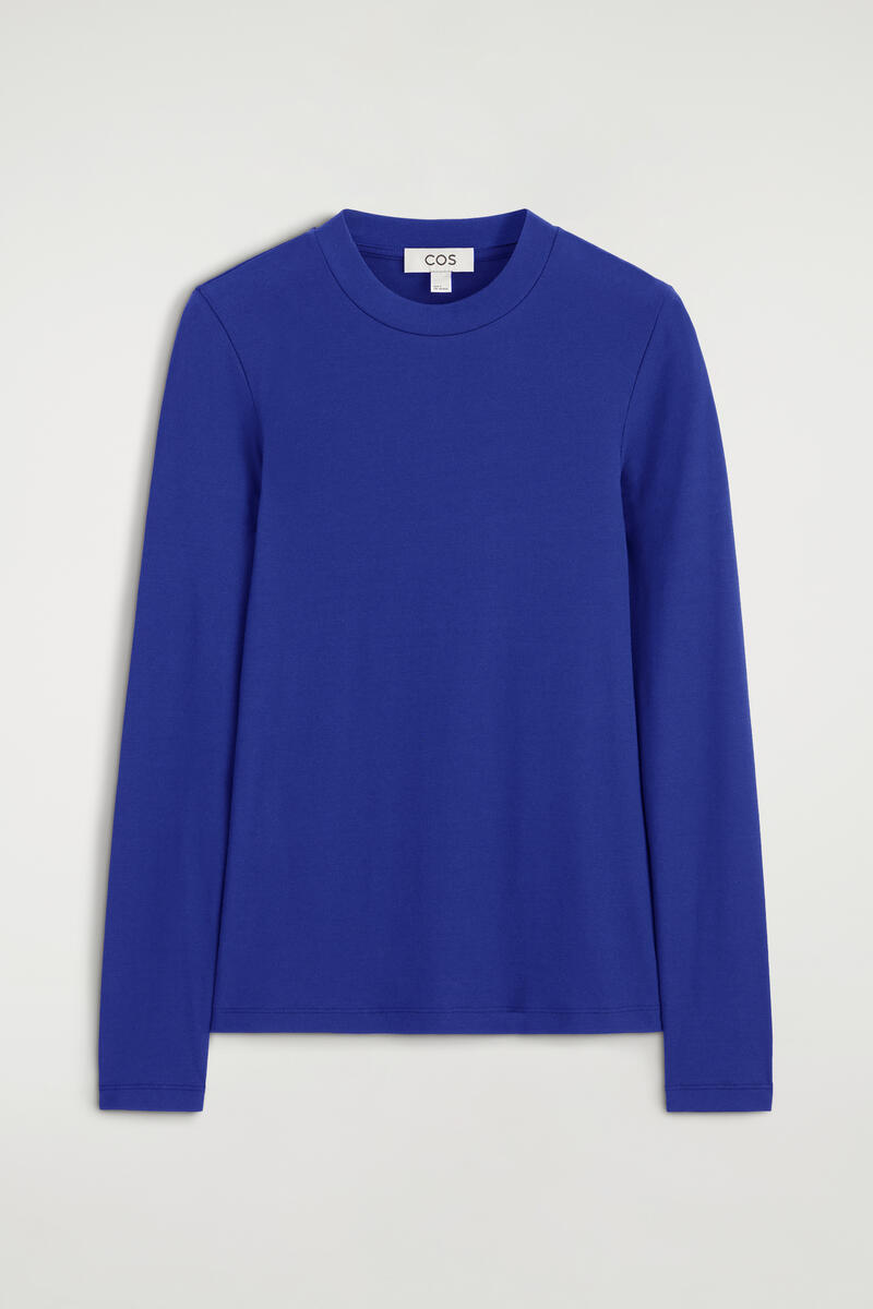 Crepe-Jersey Long-Sleeved T-Shirt