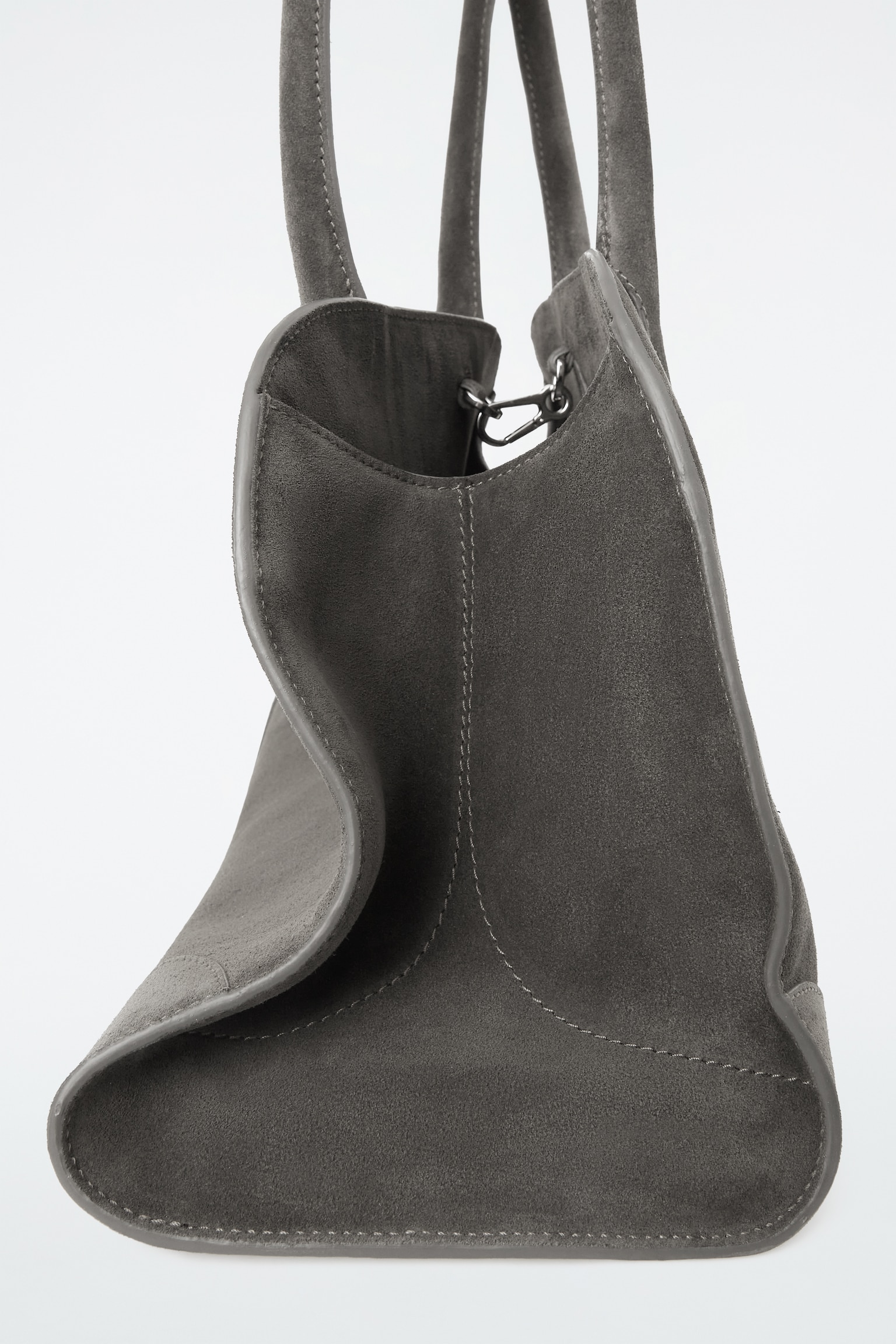 BORSA DA BOWLING STUDIO PICCOLA IN PELLE - GRIGIO/MARRONE - 3