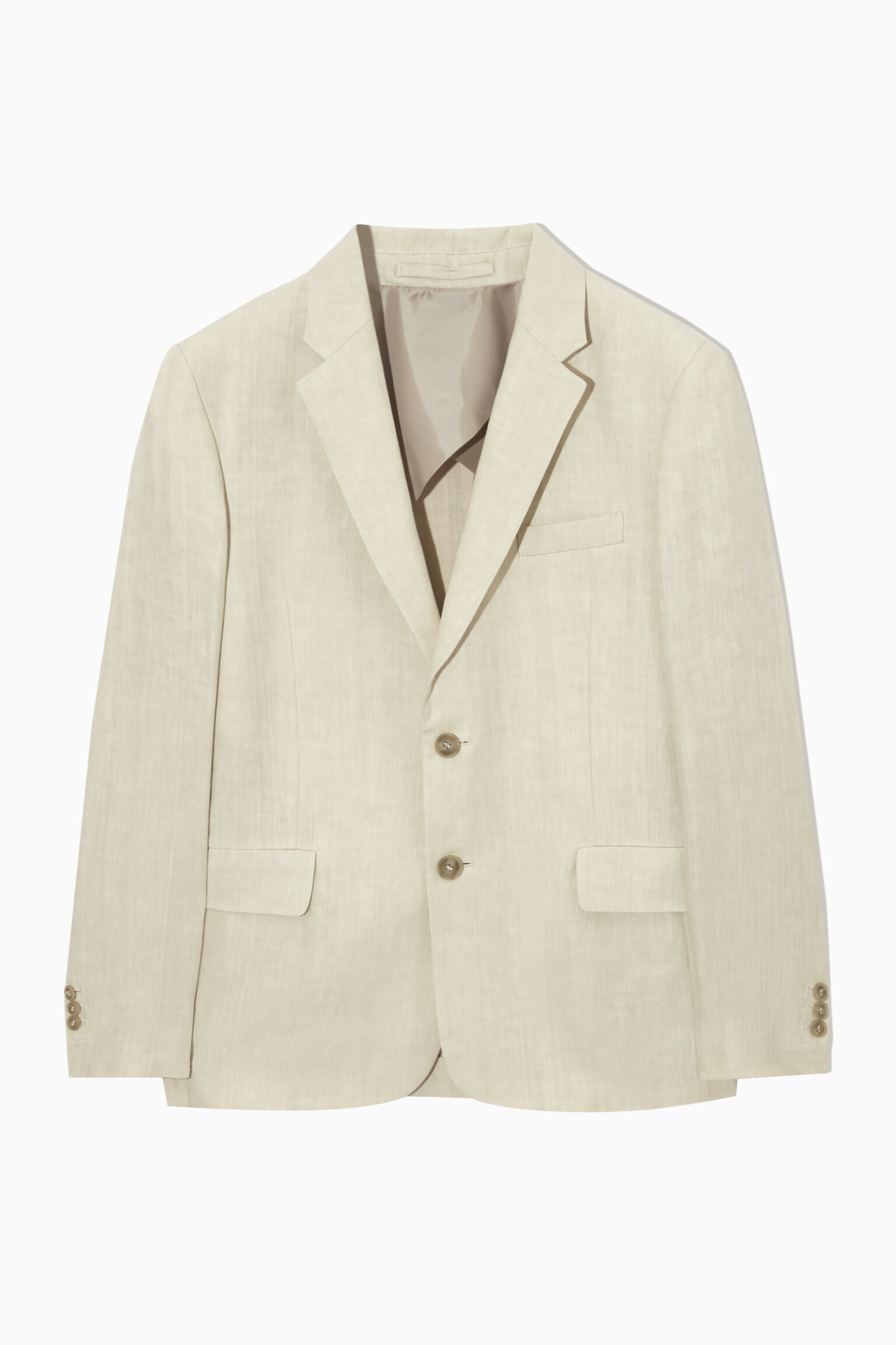 BLAZER REGULAR BOUTONNAGE SIMPLE LIN - BEIGE - 1