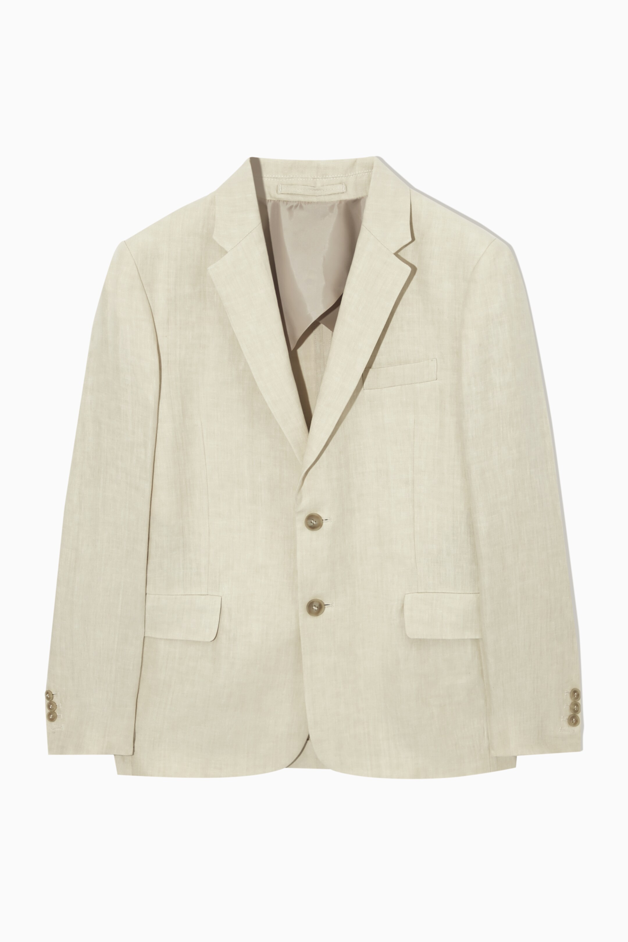 Ingrandisci l'immagine: REGULAR-FIT SINGLE-BREASTED LINEN BLAZER - BEIGE - UOMO | H&M CH 1