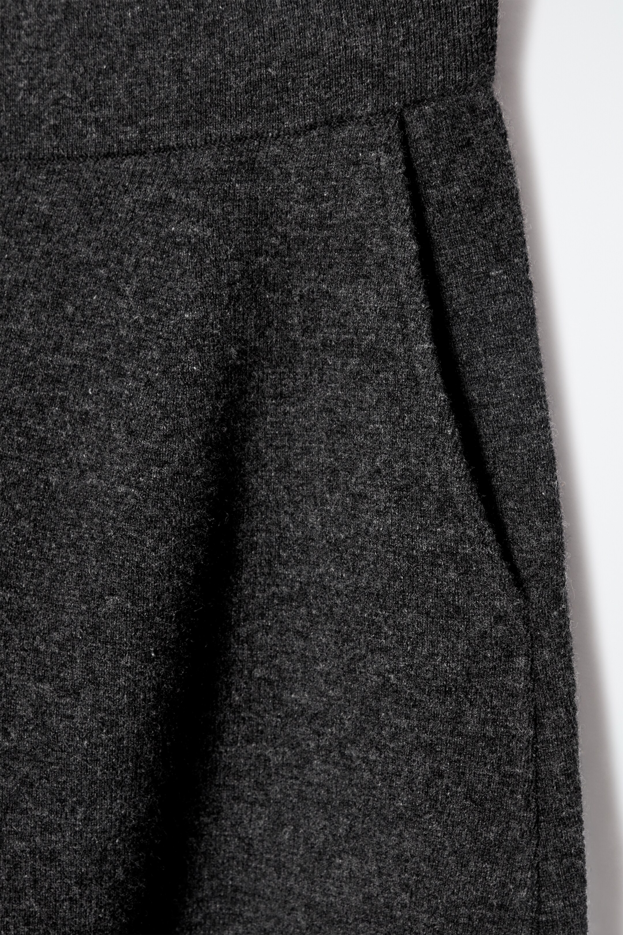 Zobacz większy obraz: SPODNIE TYPU BARREL Z MIESZANKI Z WEŁNĄ MERYNOSOWĄ - CIEMNOSZARY MELANŻ - ONA | H&M PL 7