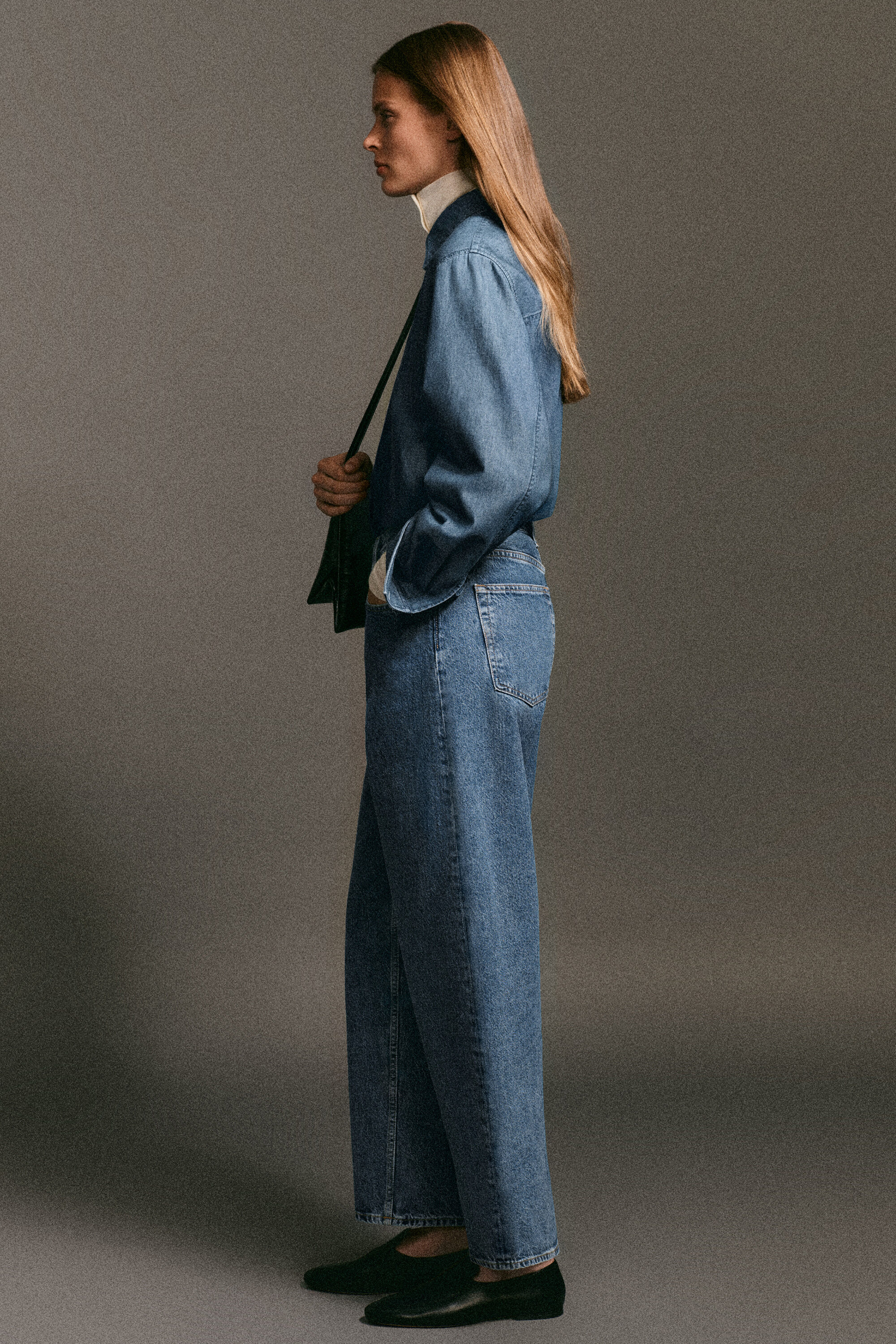 LONGLINE DENIM SHIRT thumbnail 9