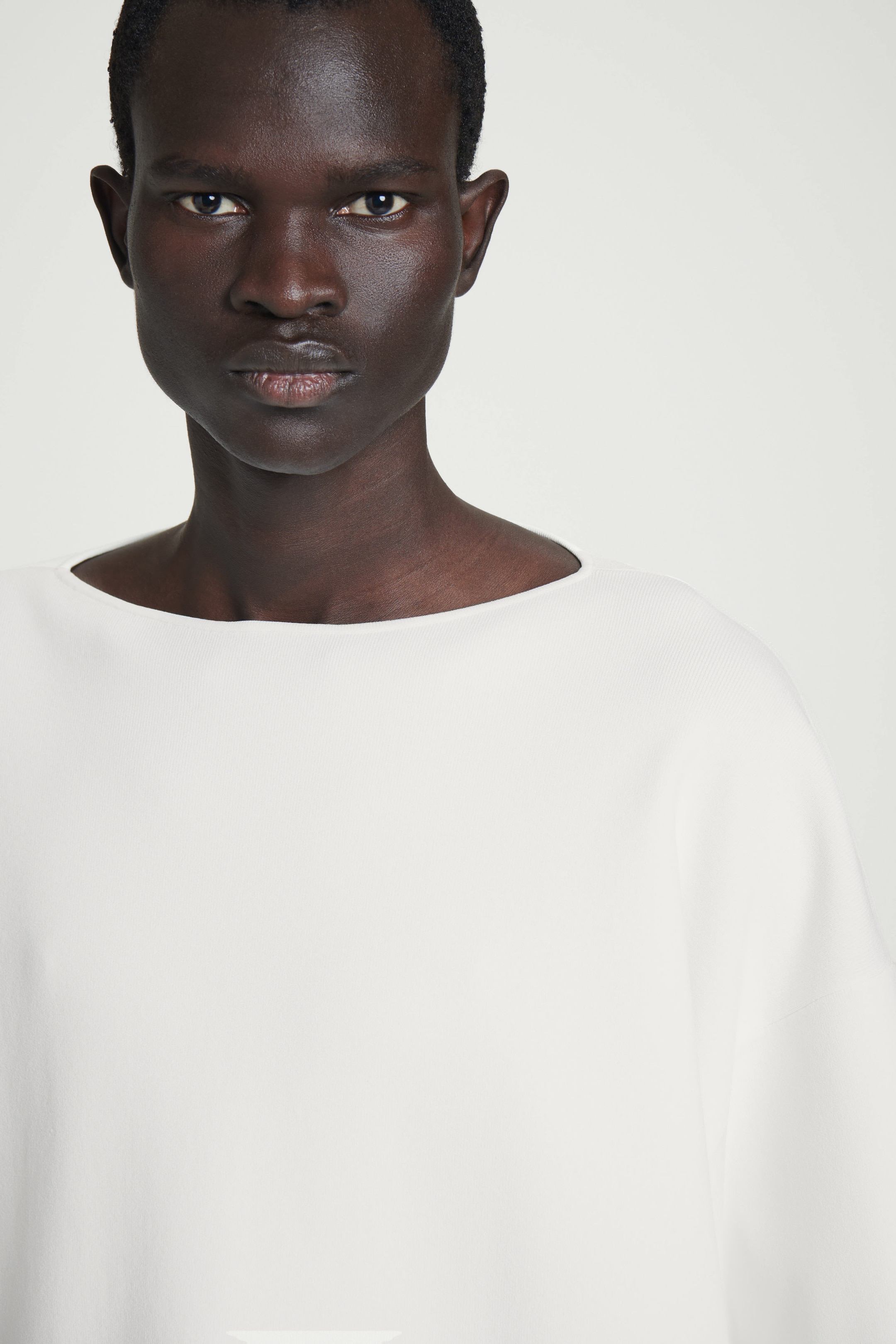 OVERSIZED KNITTED BOAT-NECK SWEATER