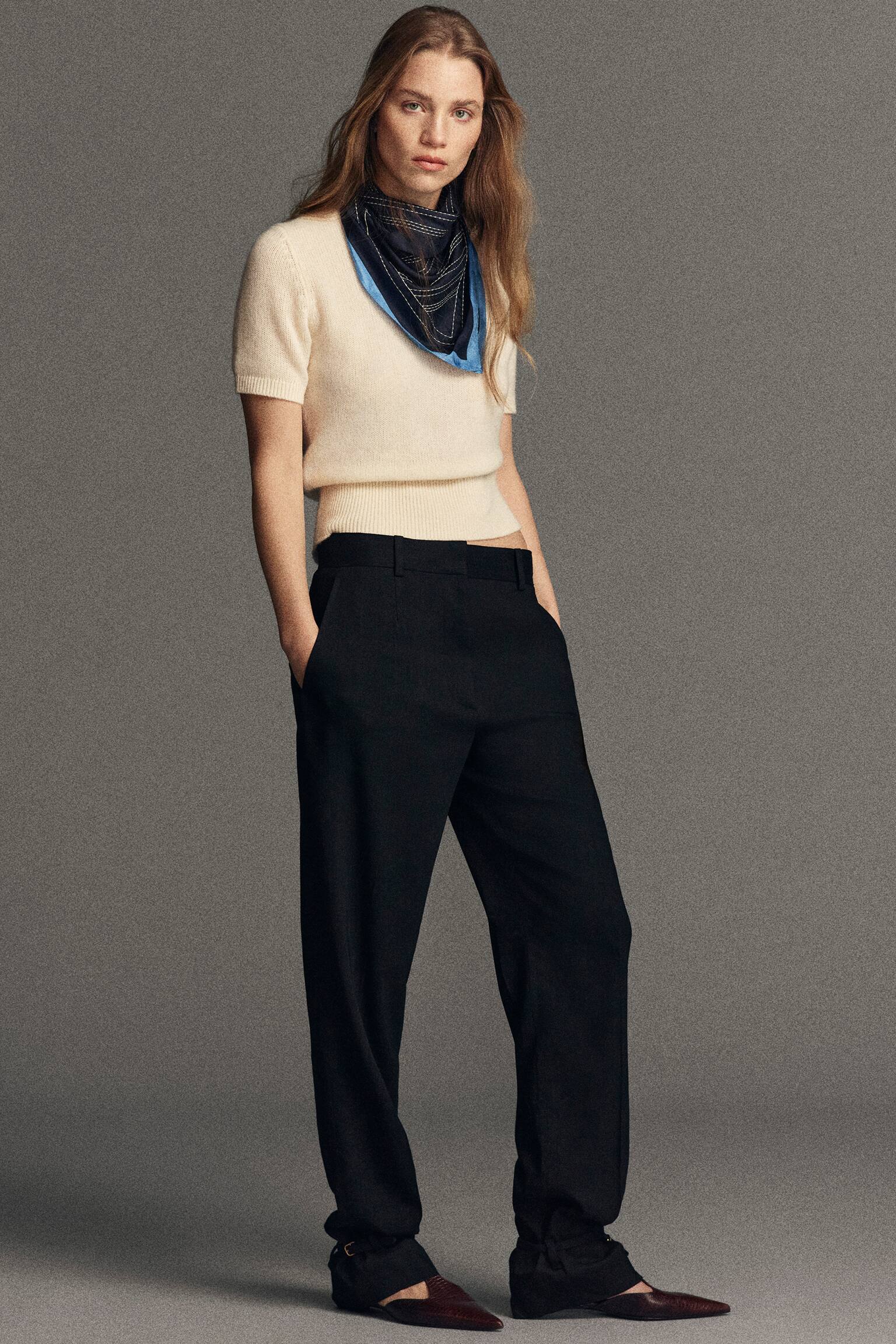 T-SHIRT IN CASHMERE - CREMA - 7