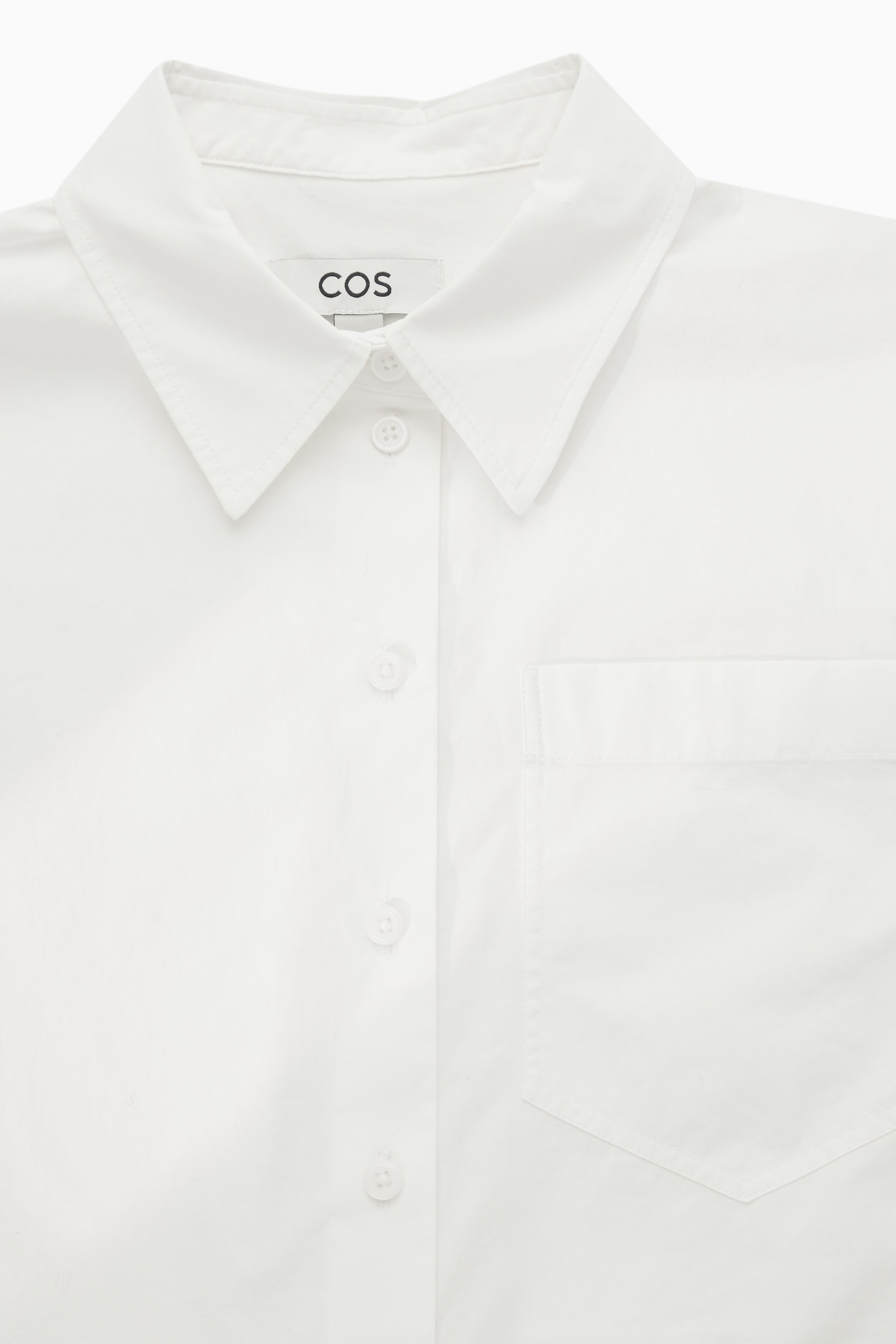 CROPPED POPLIN SHIRT - WHITE | COS