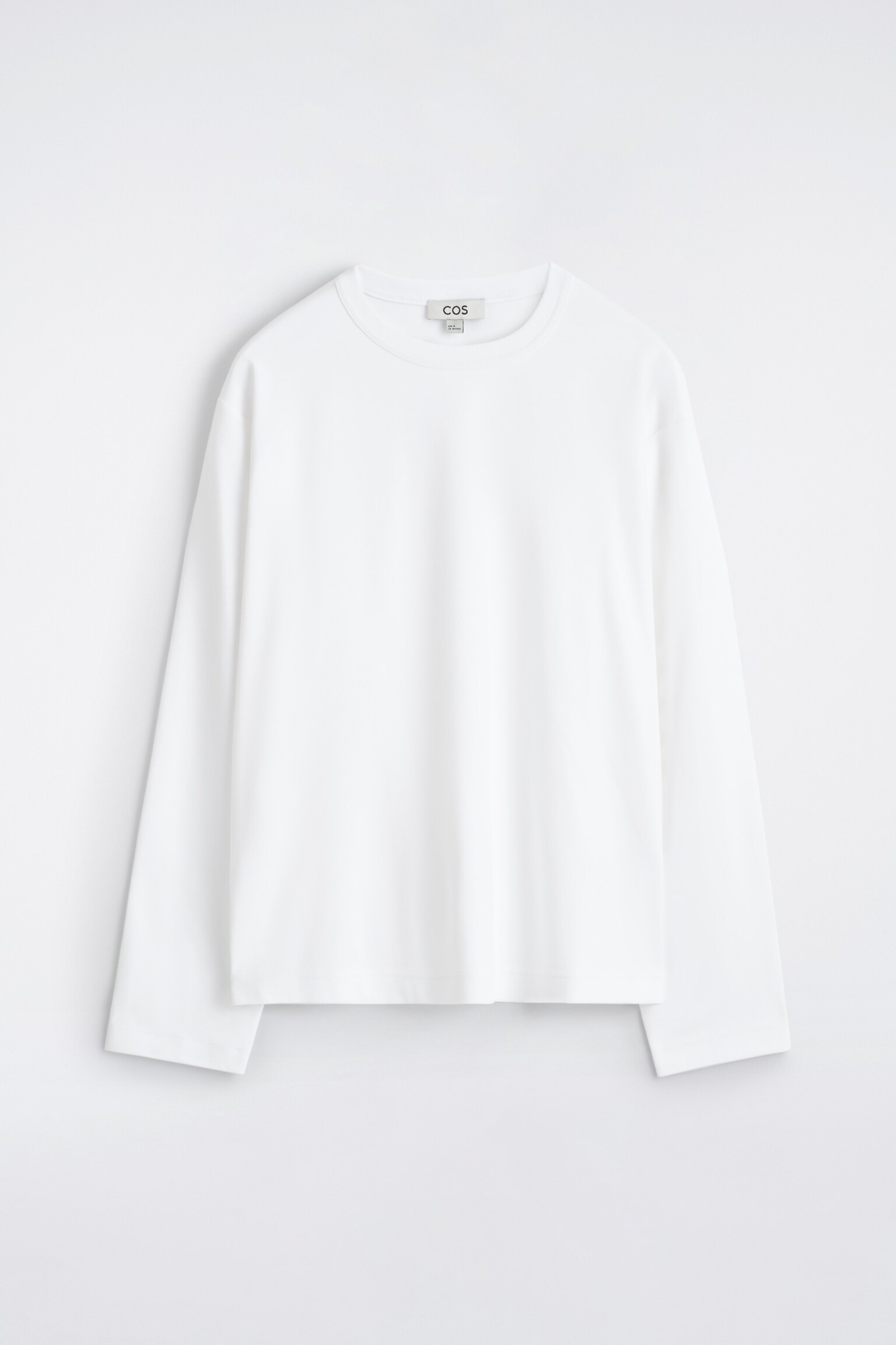 RELAXED JERSEY INTERLOCK LONG-SLEEVED T-SHIRT - WHITE/BLACK/BROWN / ECRU / STRIPED - 2