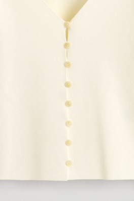 MINIMAL KNITTED V-NECK CARDIGAN — IVORY 6