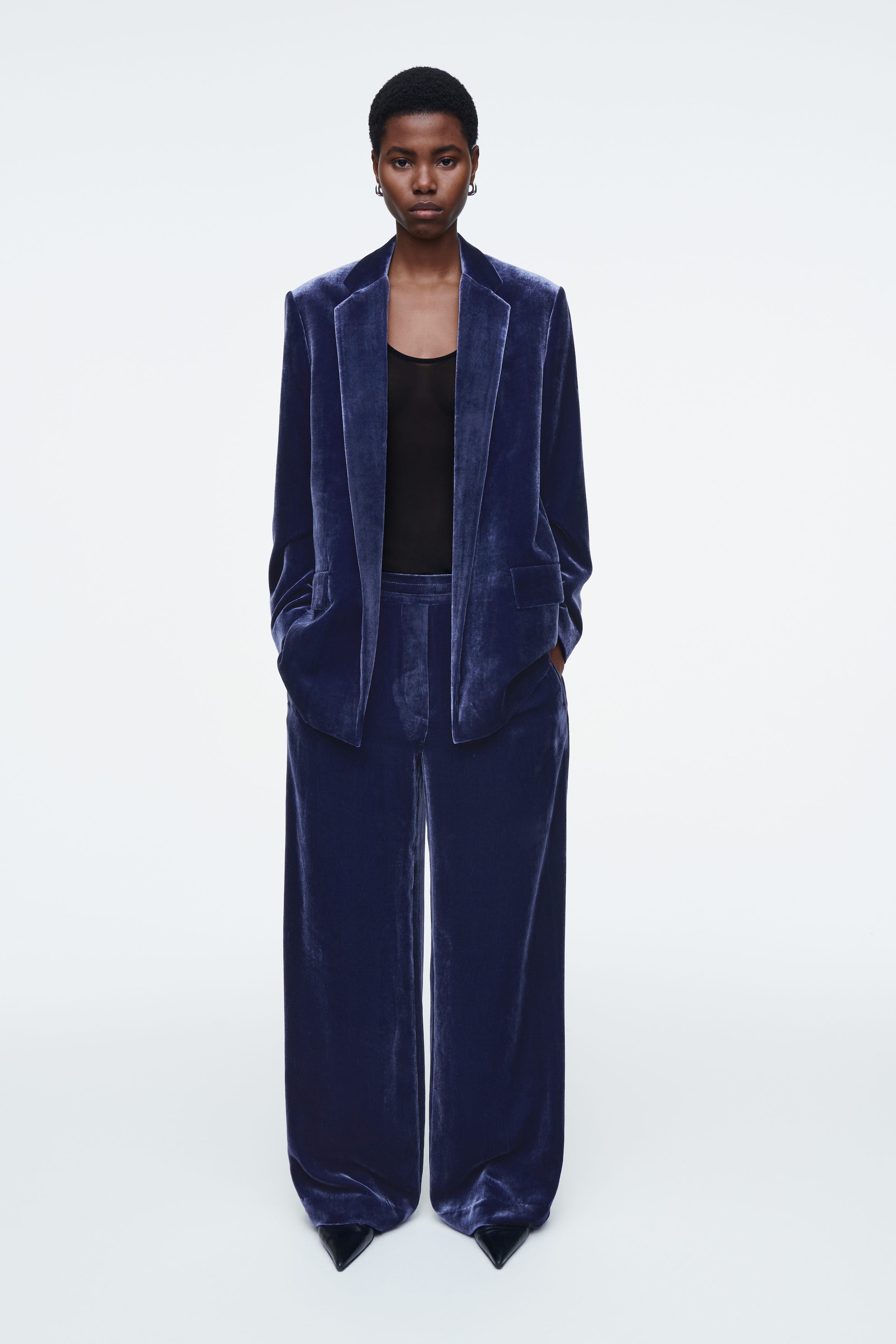 SILK-BLEND VELVET PANTS