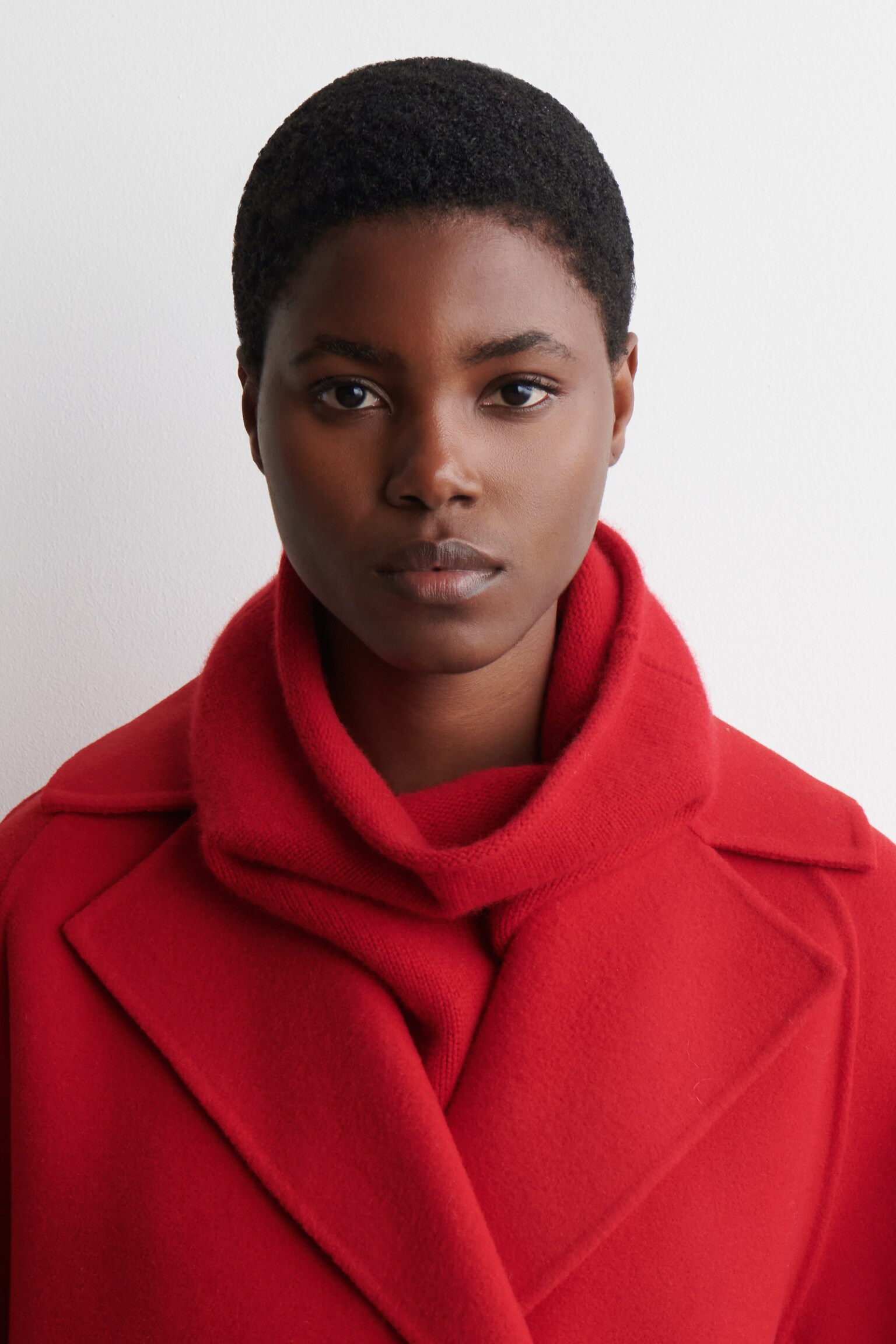 WOOL-CASHMERE BIB VEST - RED/BEIGE