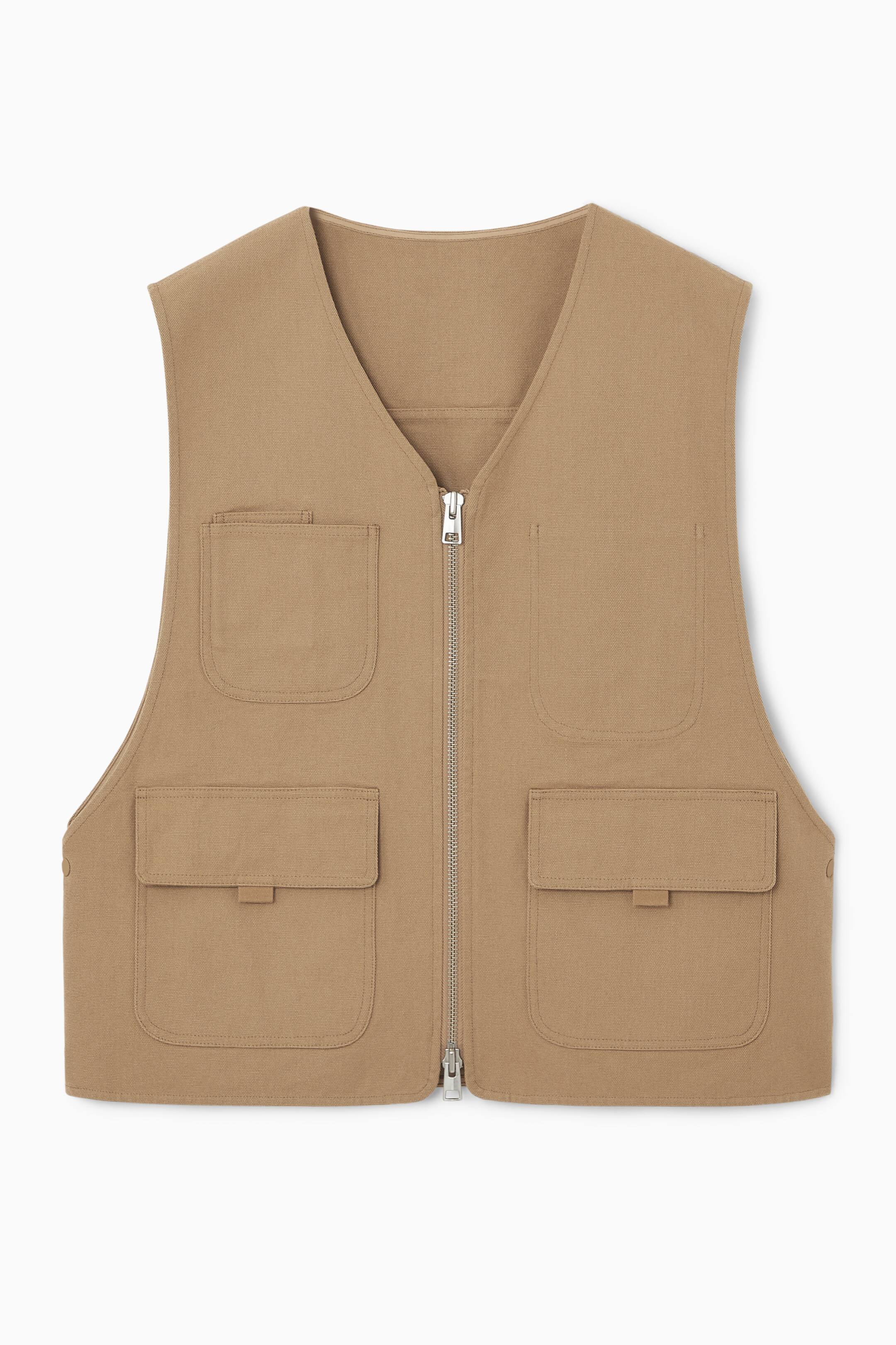 View larger image: ZIPPED HYBRID UTILITY VEST - DARK BEIGE - Men | H&M GB 1