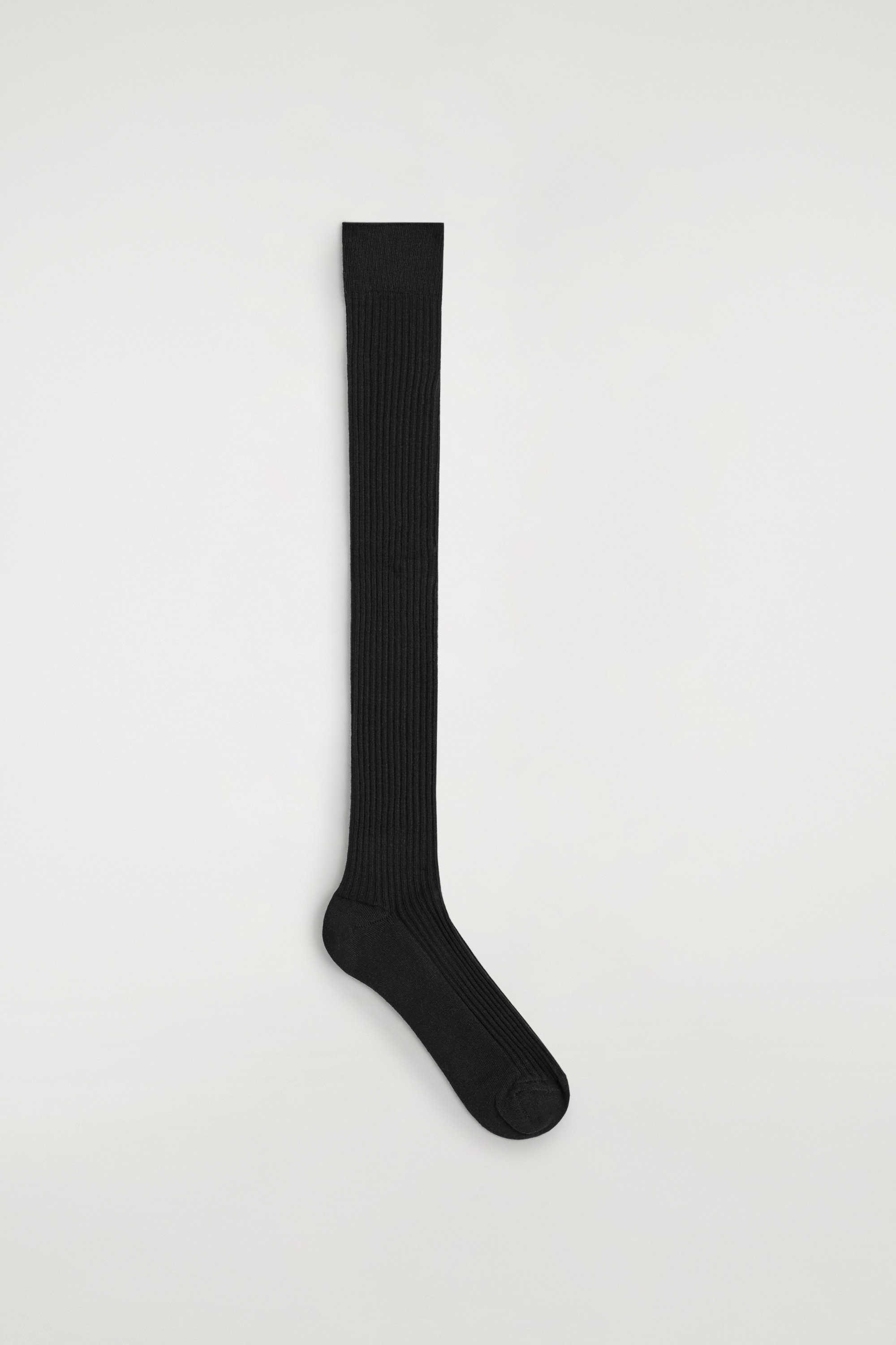 LONG WOOL BOOT SOCKS - BLACK/CHARCOAL MÉLANGE